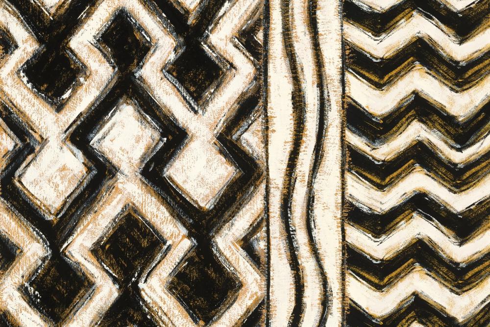 Black and Gold Geometric VIII