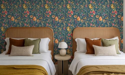 Time to Share Flowers and Pears Blue