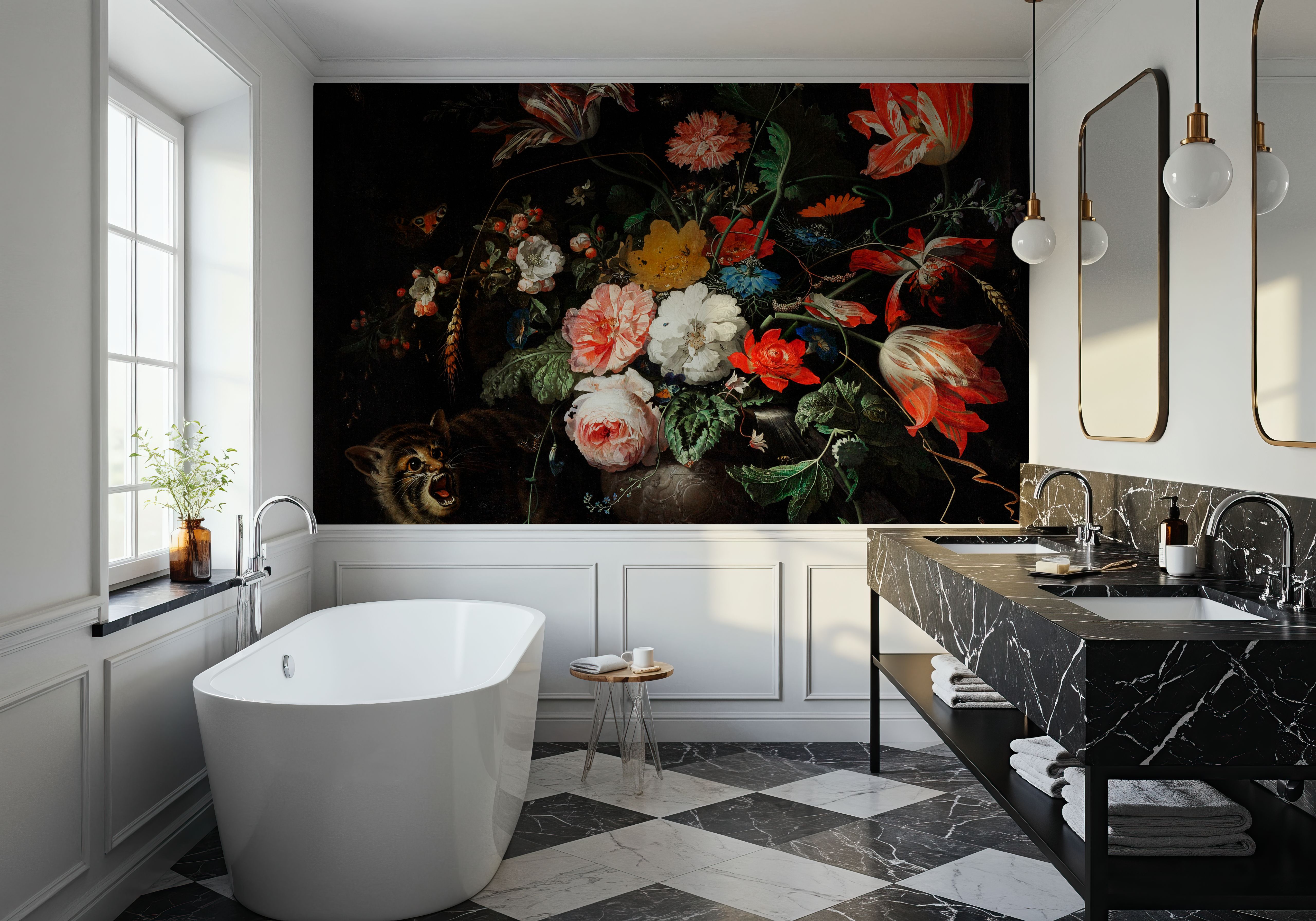 The Overturned Bouquet, Wallpaper