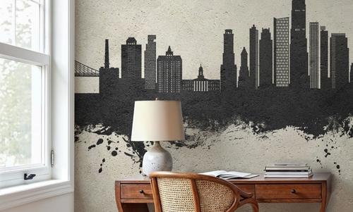 Brooklyn New York Skyline Concrete