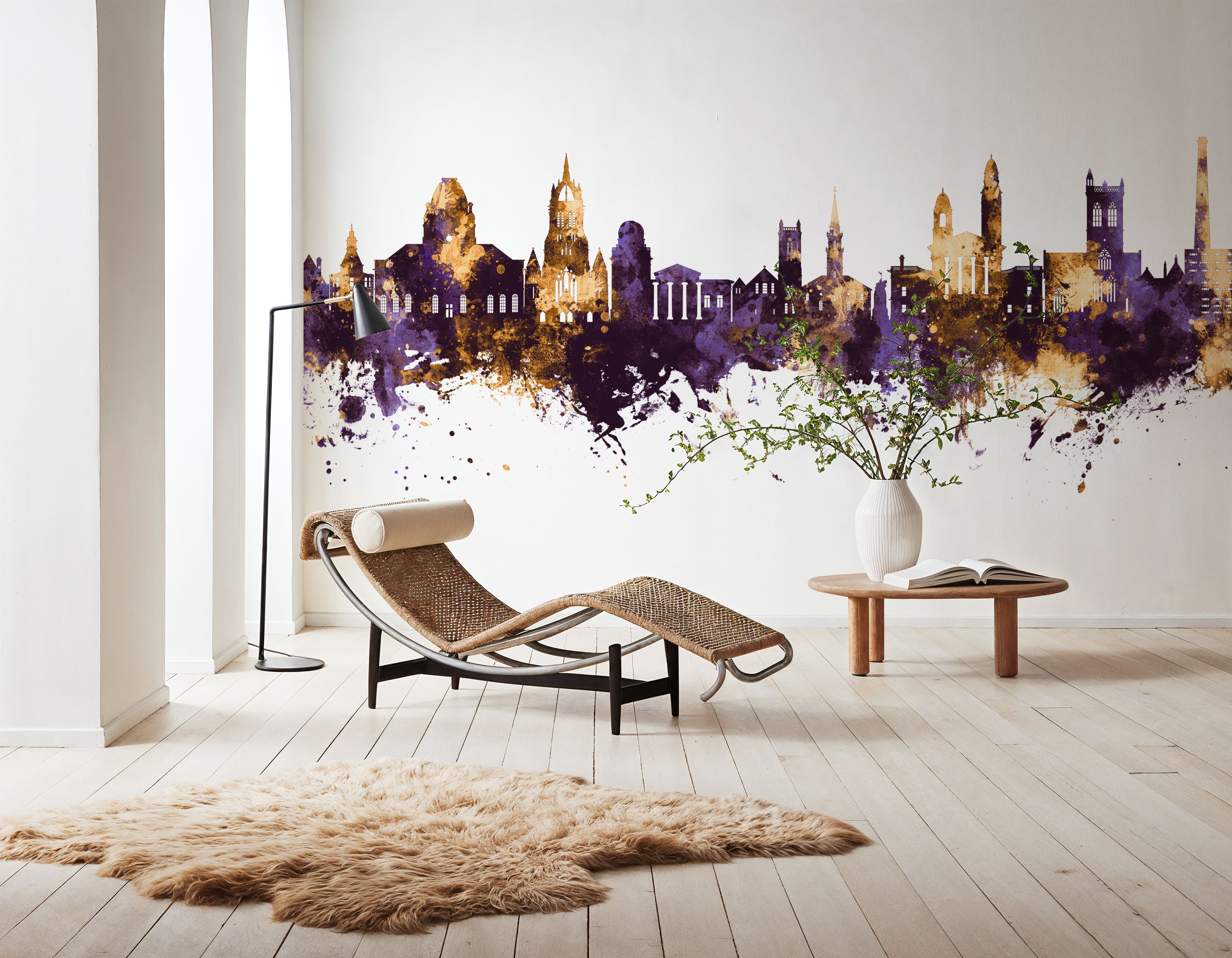 Paisley Skyline Purple & Gold