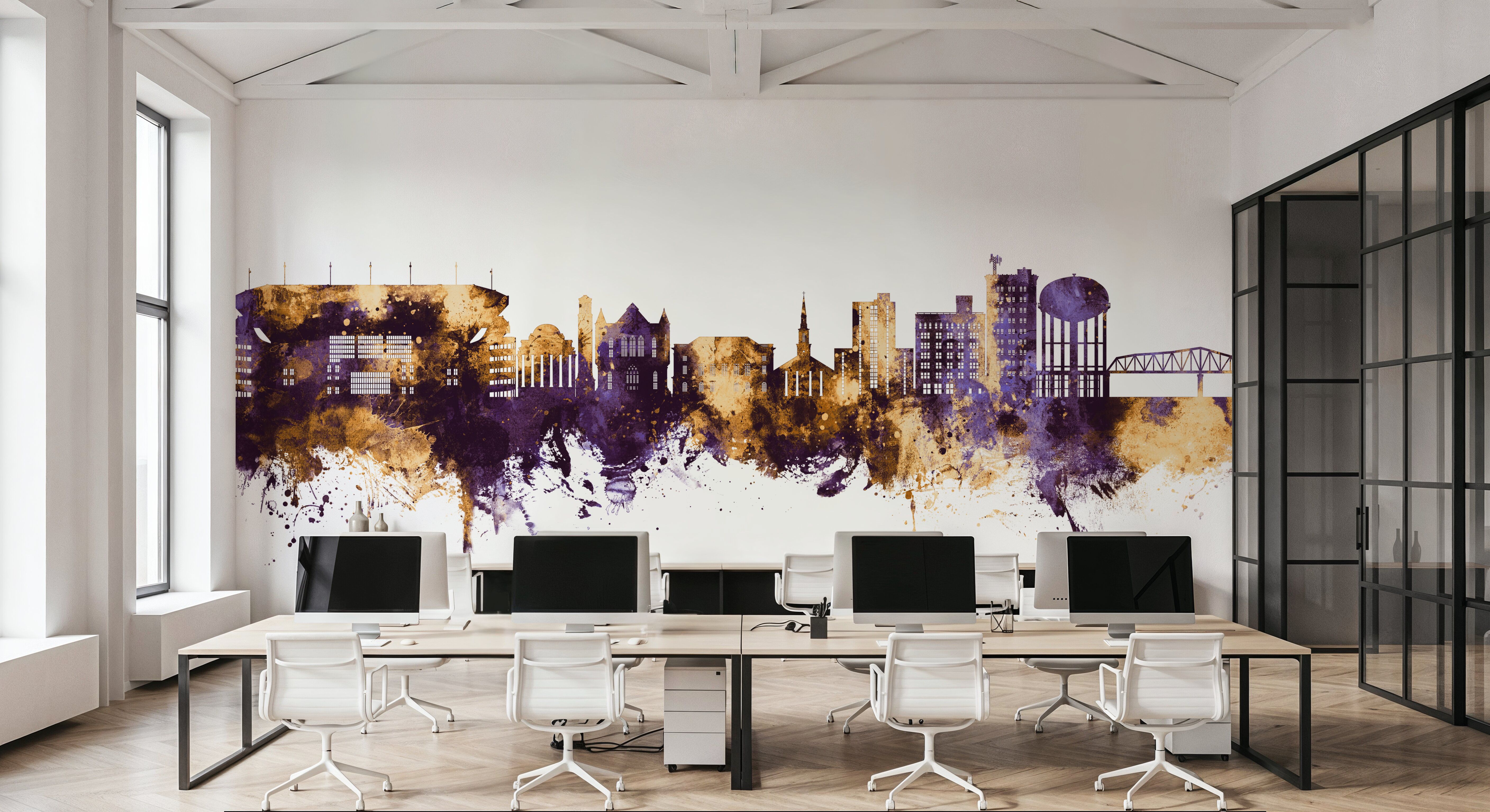 Tuscaloosa Alabama Skyline Purple & Gold