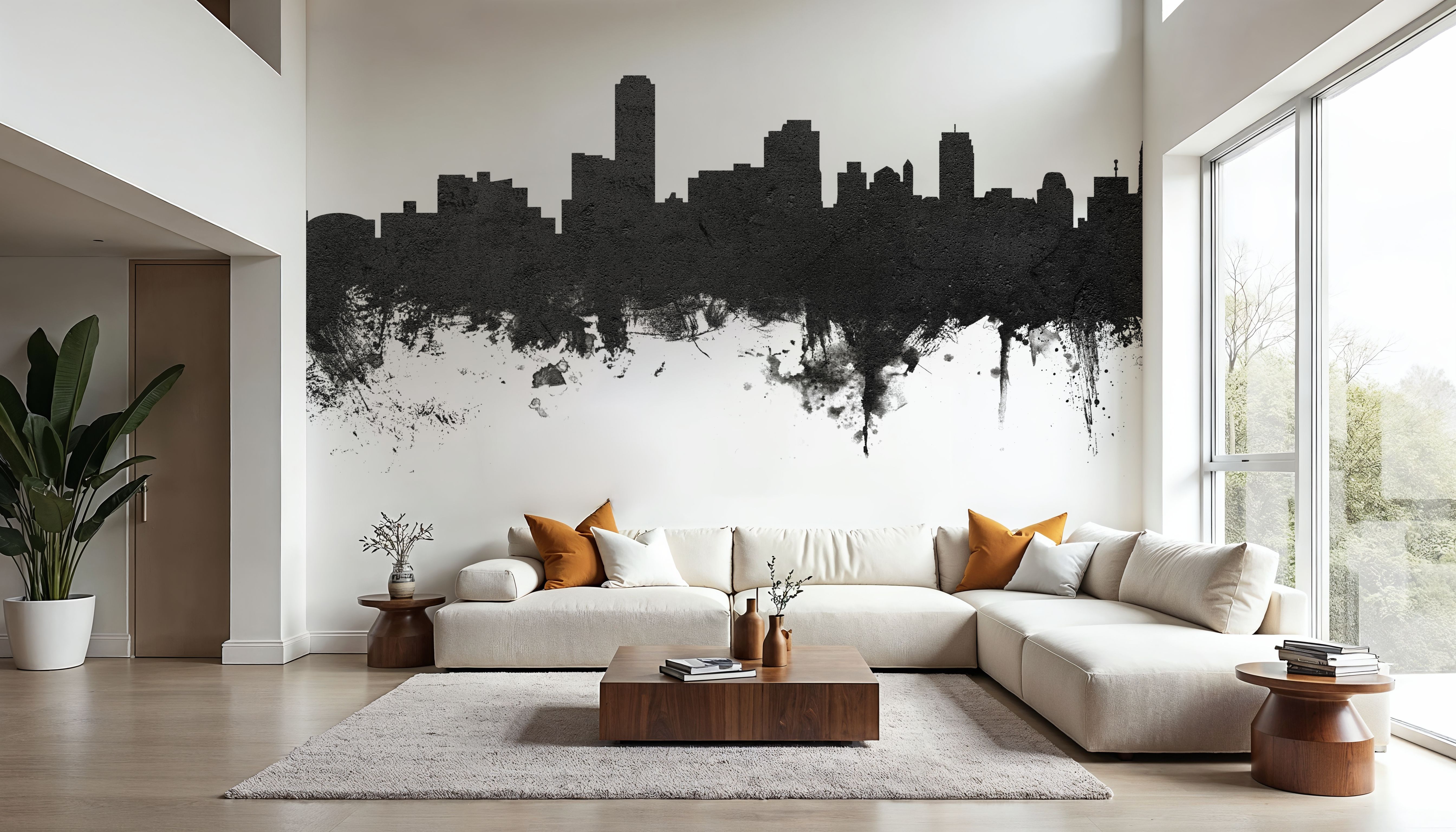 Adelaide Australia Skyline Black & White