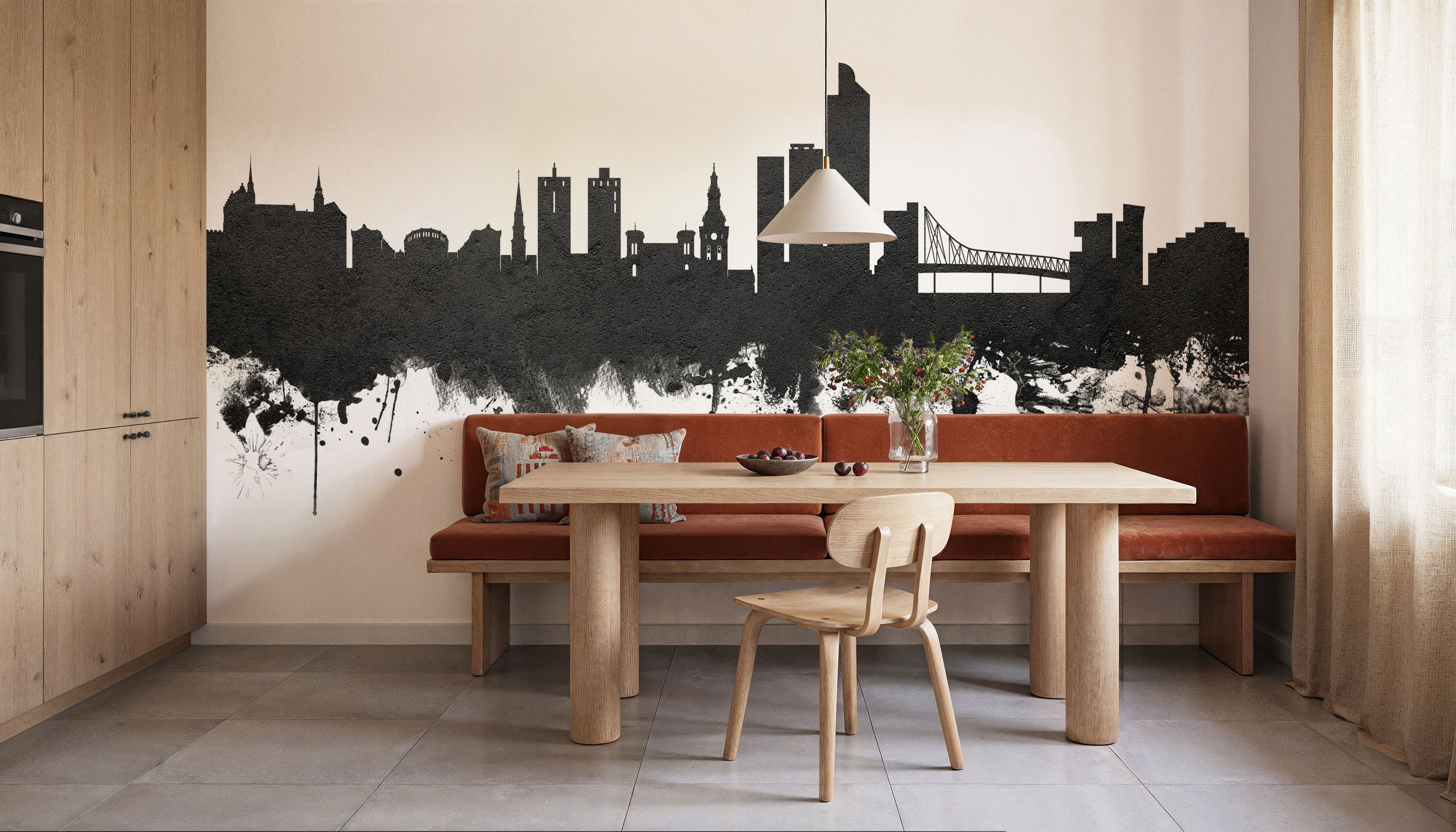 Oslo Skyline Black & White