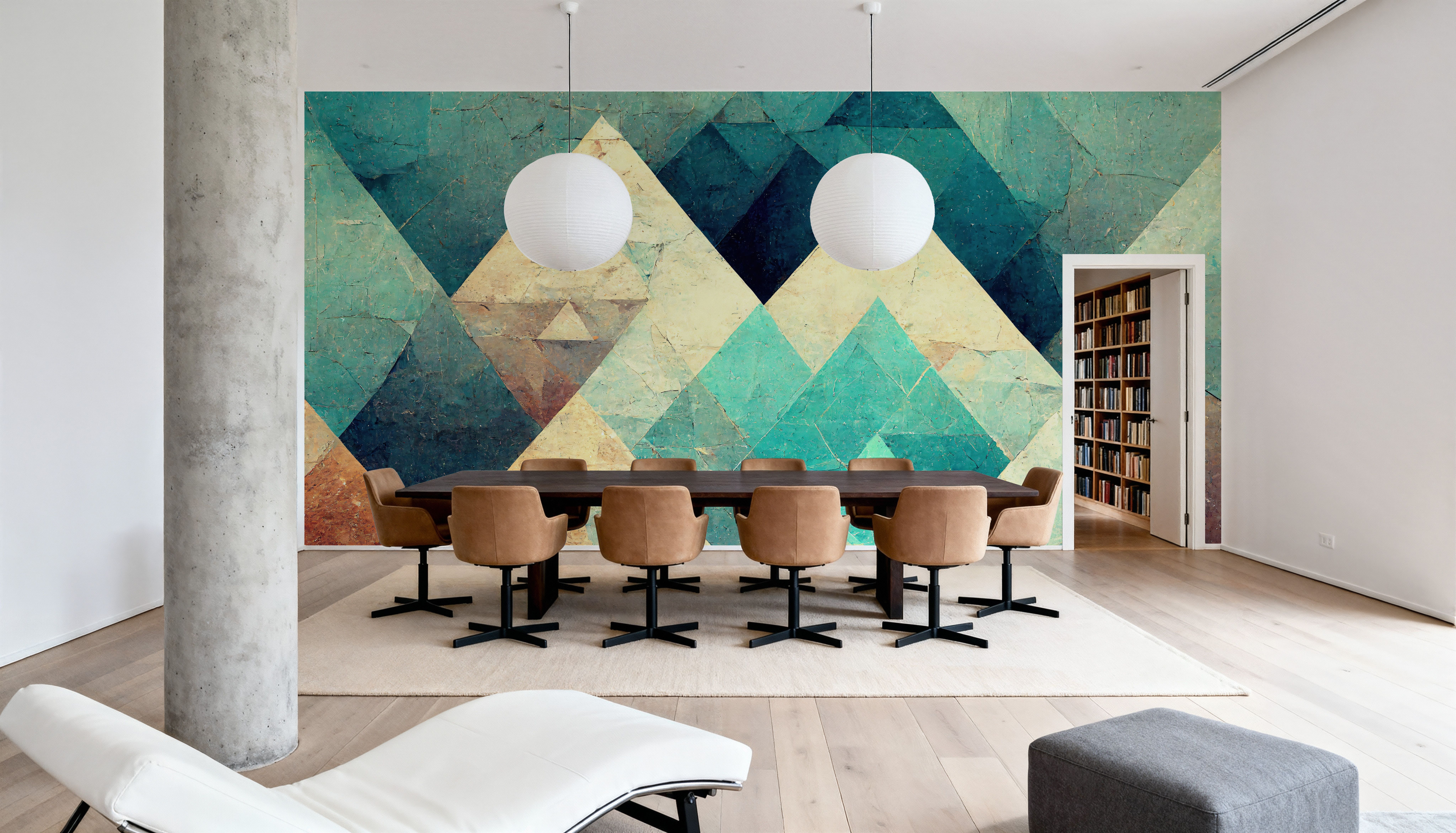 Reduced Mountains Turquoise