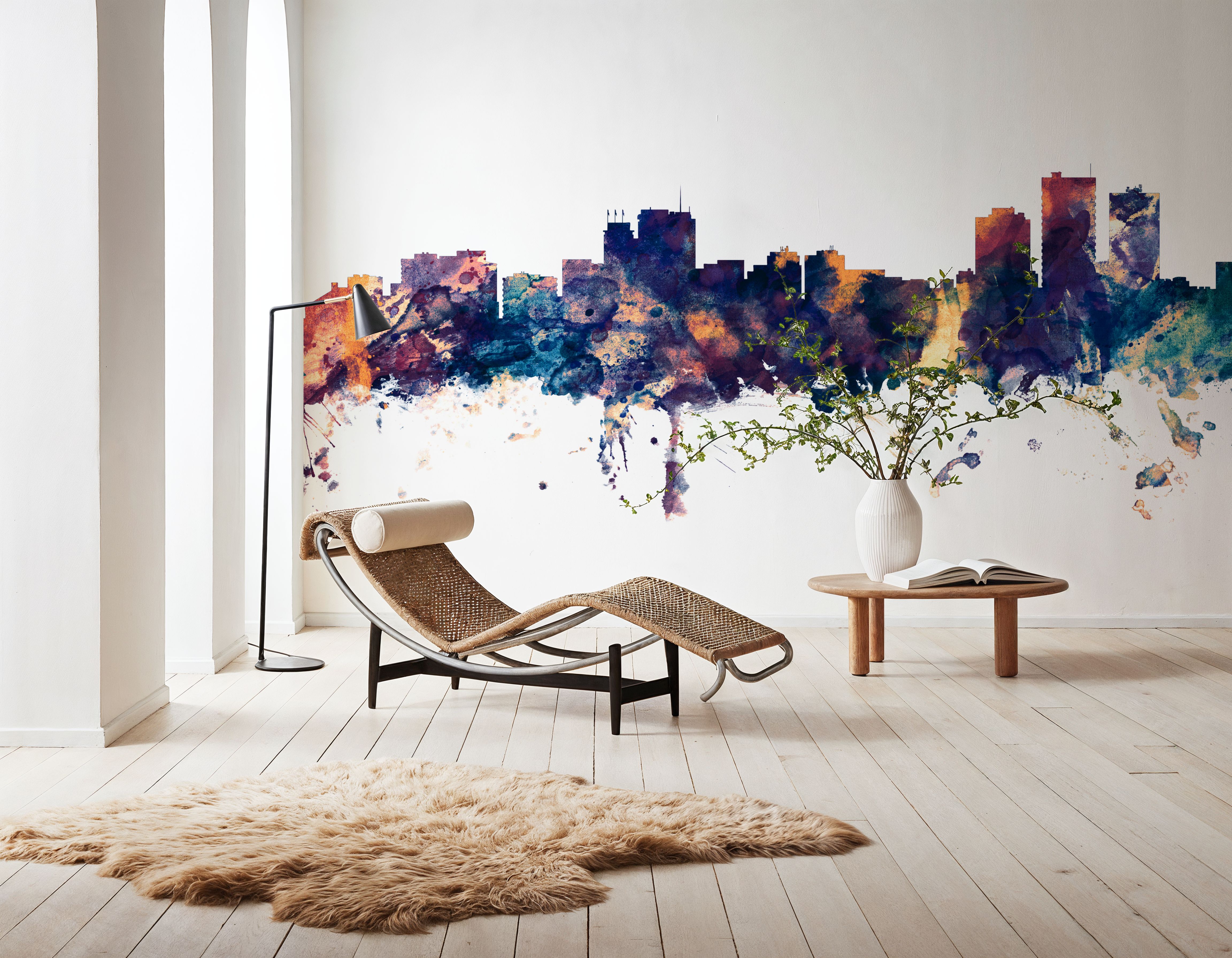 Anchorage Alaska Skyline Blue & Bronze