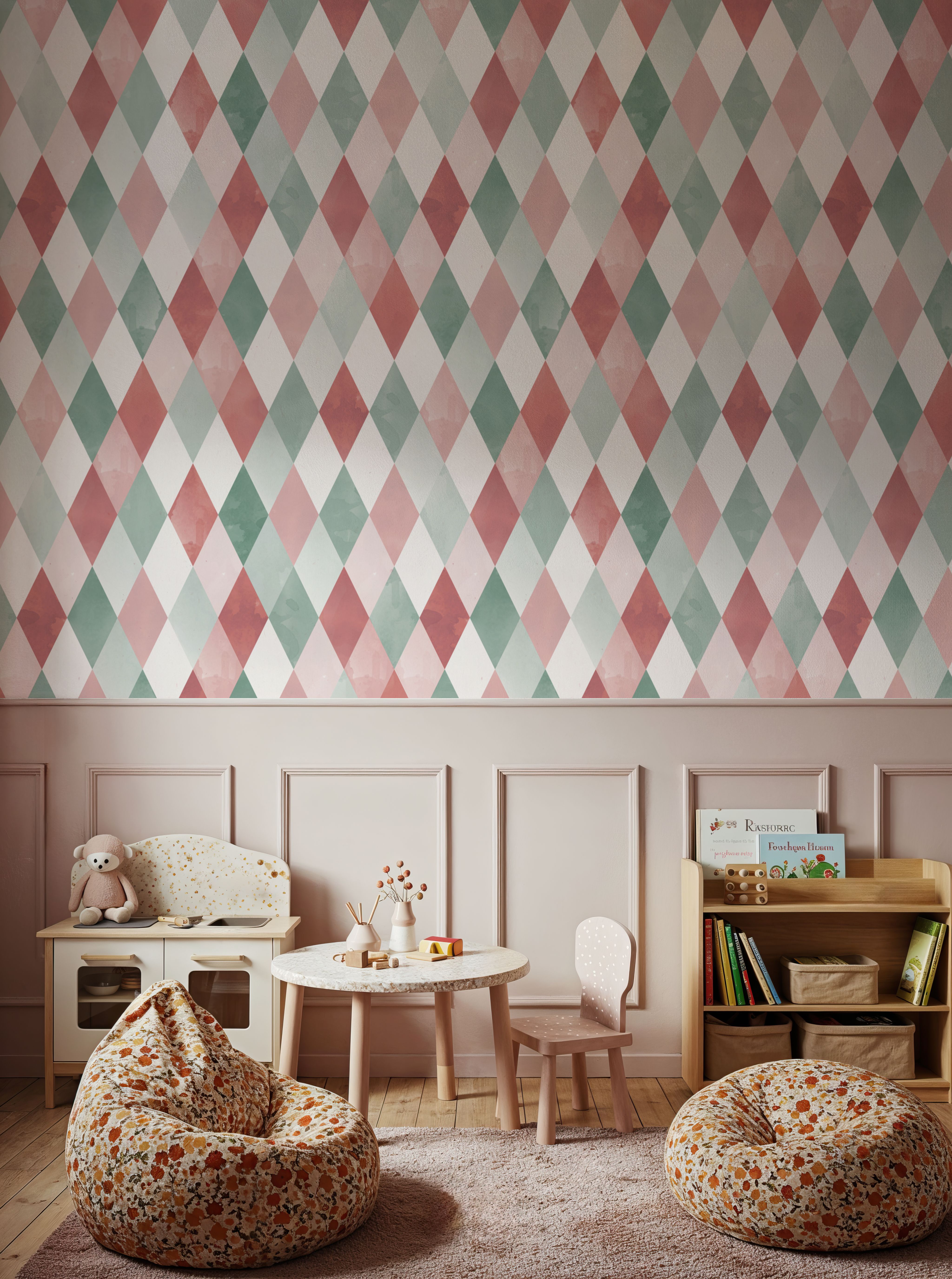 Contrasting Diamonds, Rose