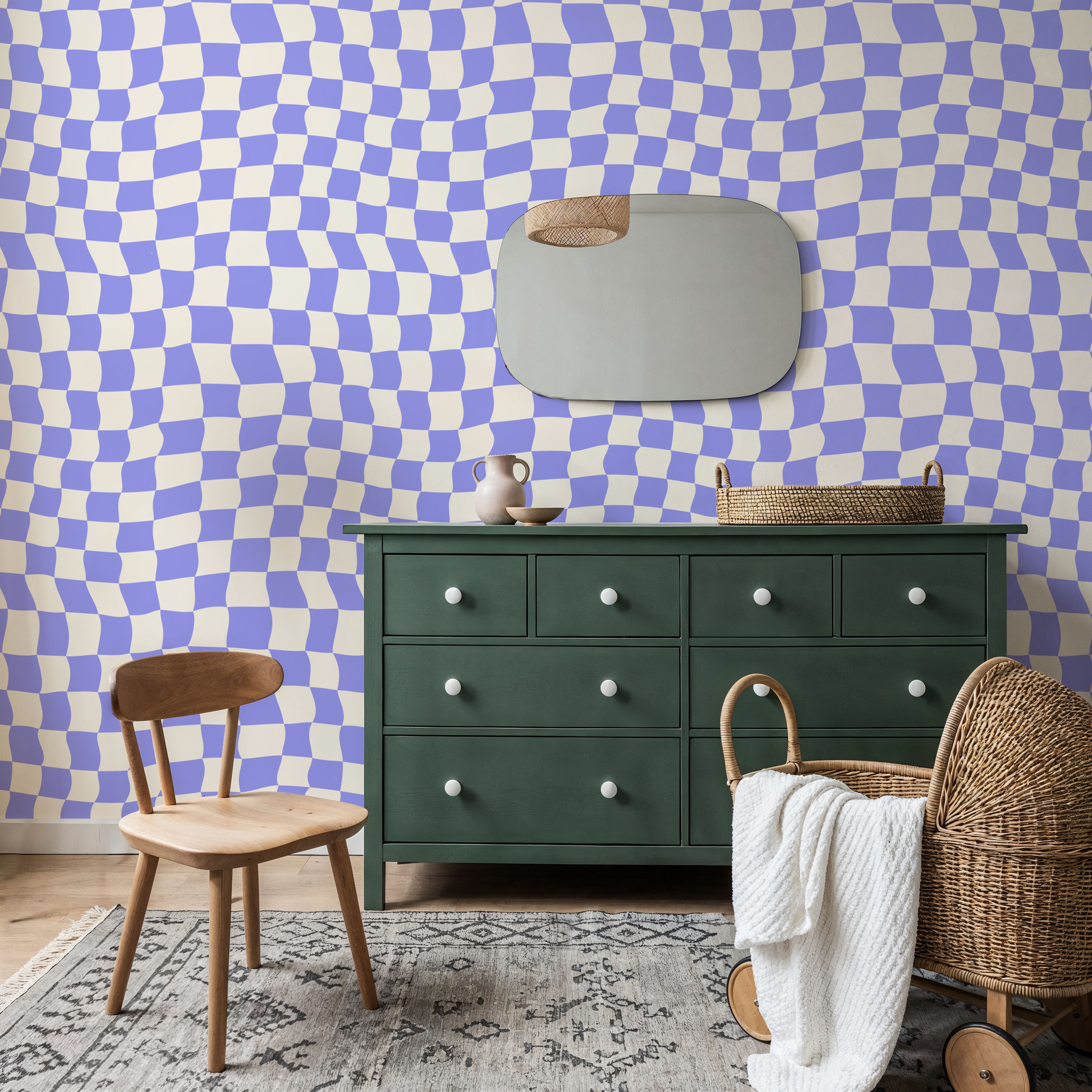 Warped Checkerboard, Lilac