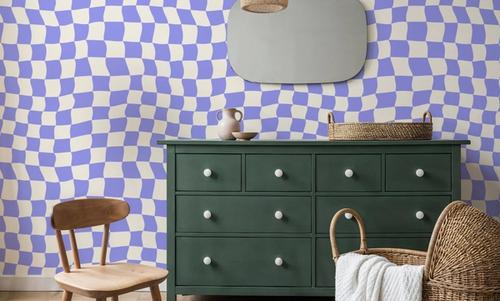 Warped Checkerboard, Lilac
