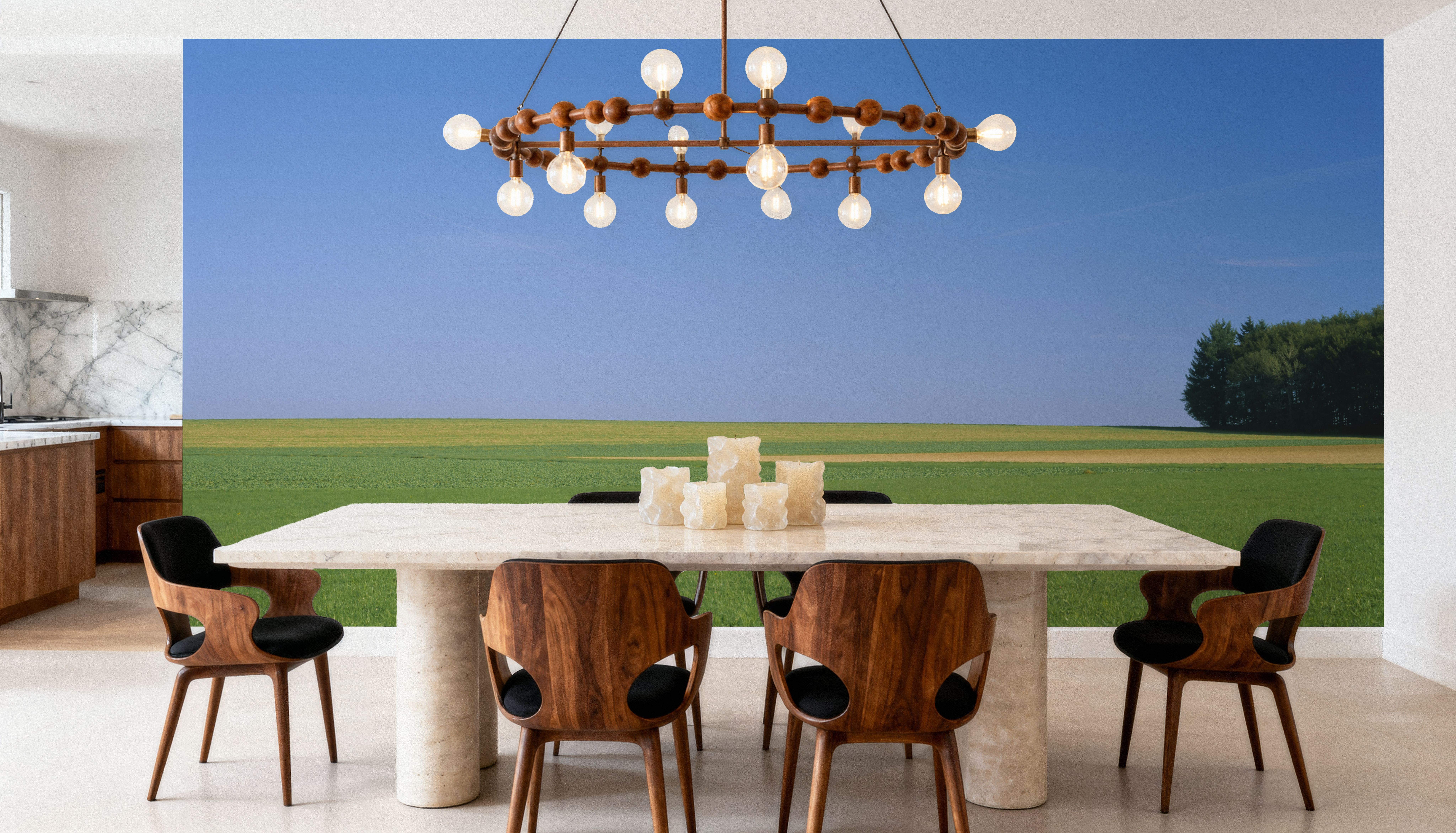 Serene Meadow Vista, Wallpaper