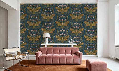 Deaths Head Moth, Dark Teal