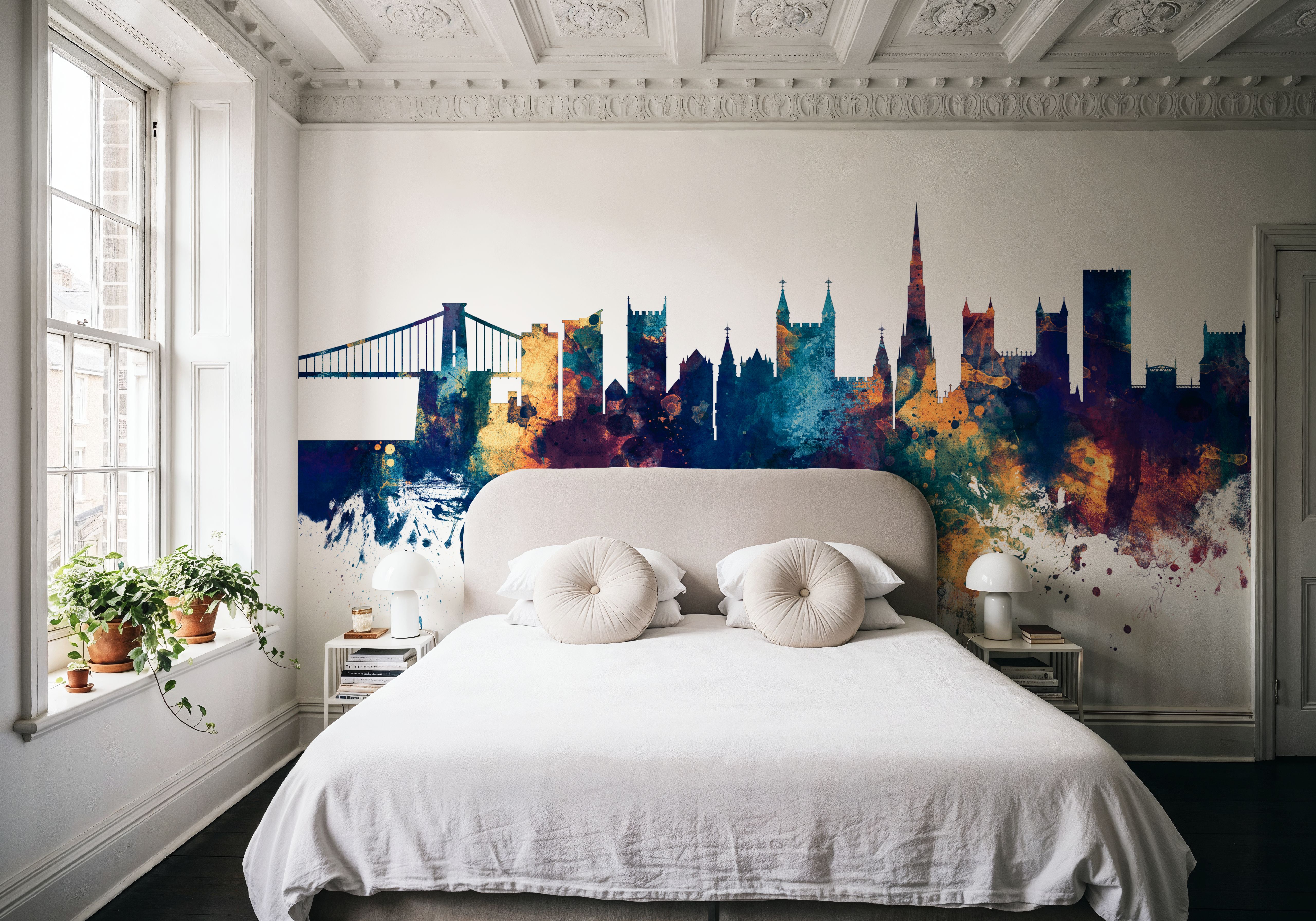 Bristol England Skyline Blue & Bronze