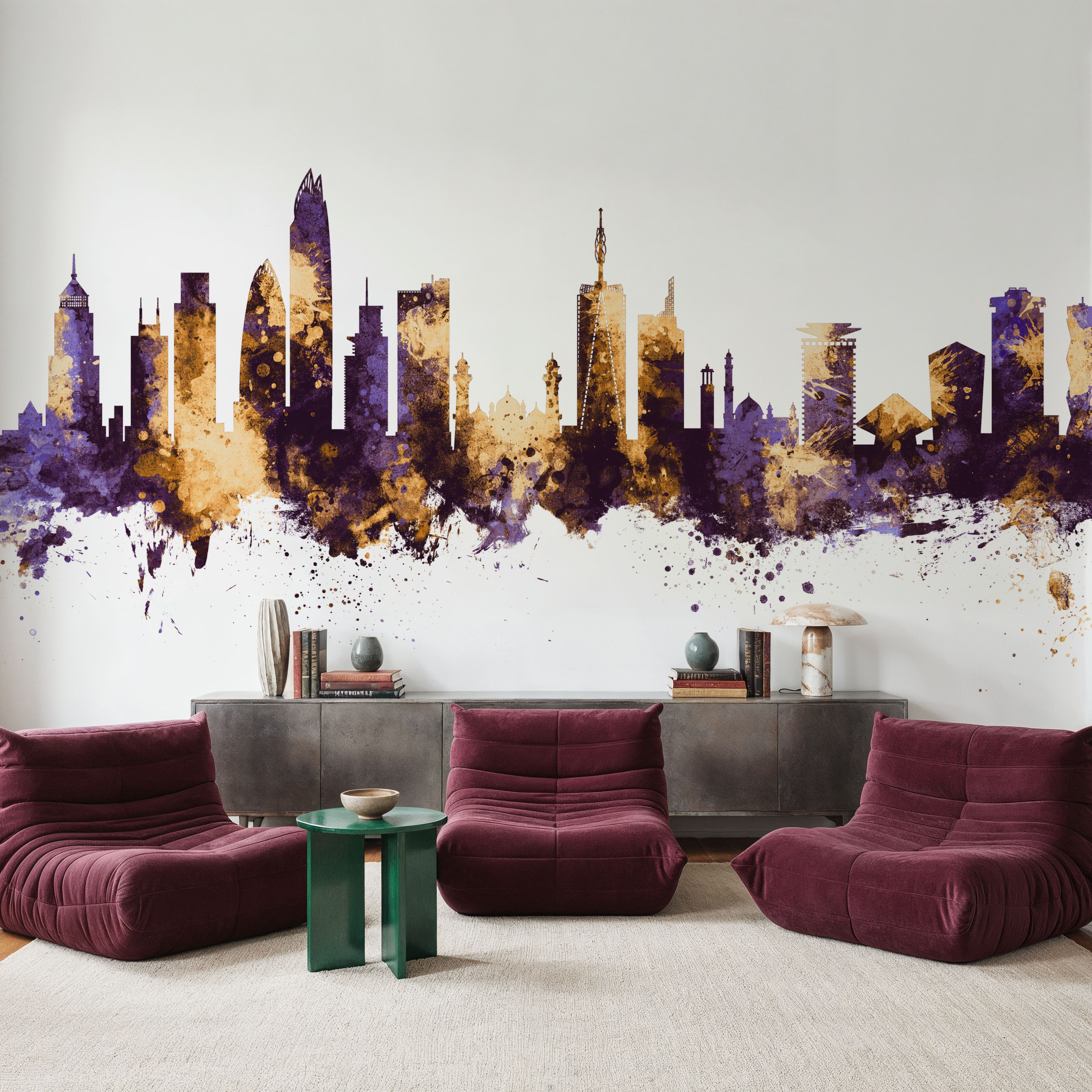 Nairobi Kenya Skyline Purple & Gold