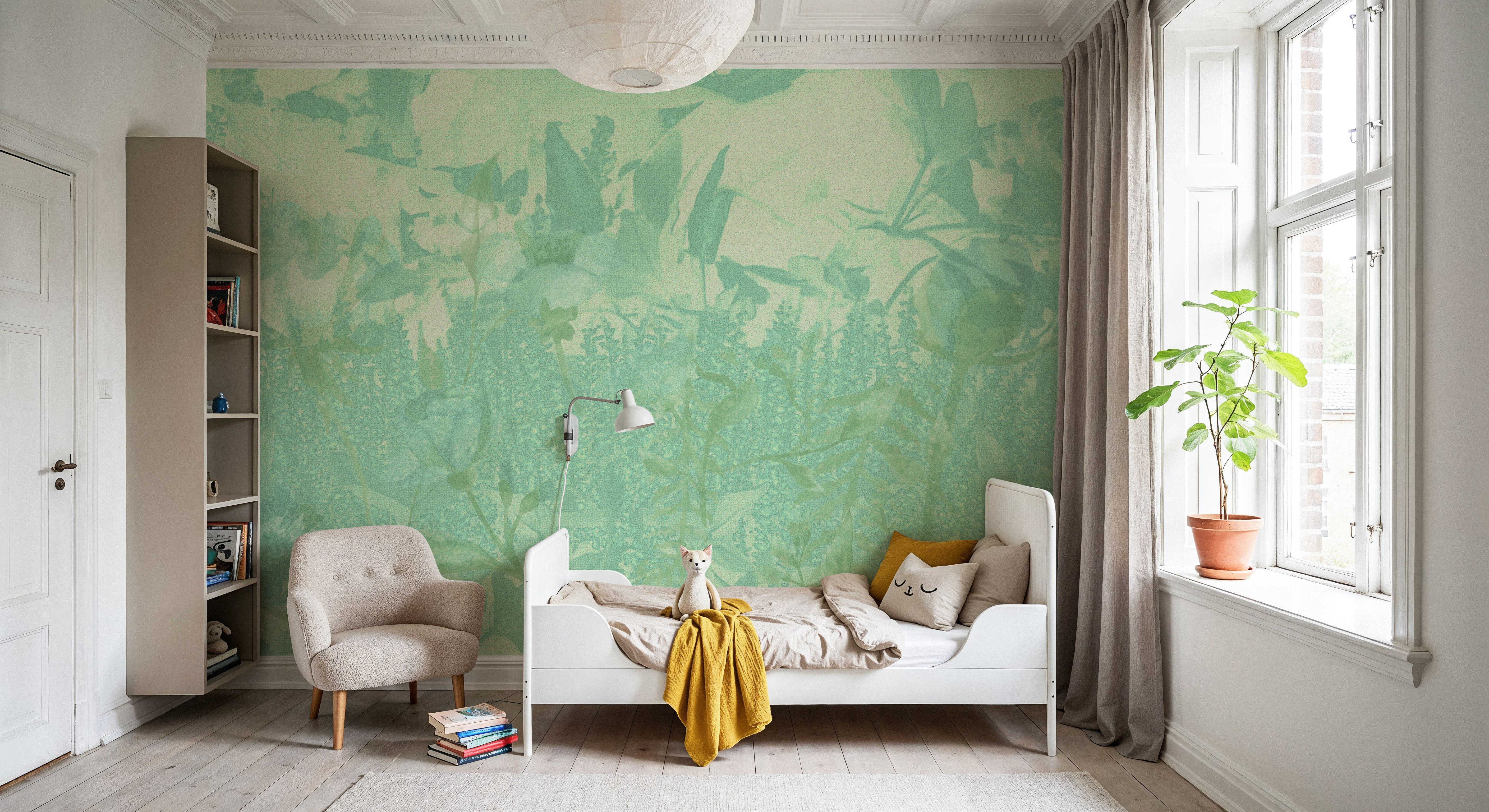 Meadow Memories, Mint Green, Papel pintado