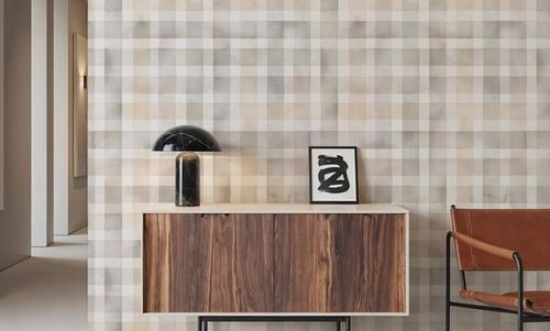 Checkered Watercolor, Beige