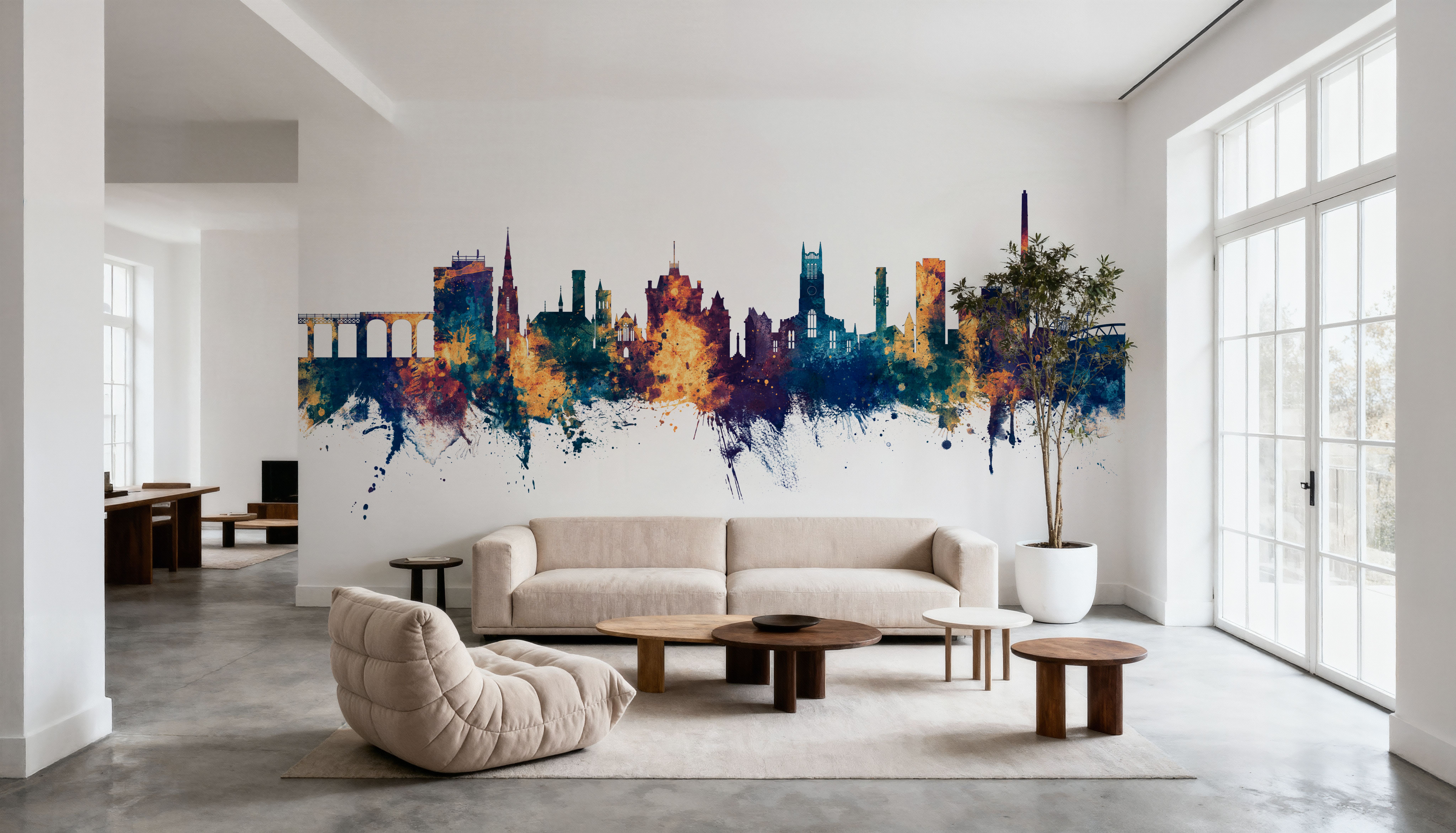 Huddersfield England Skyline Blue & Bronze