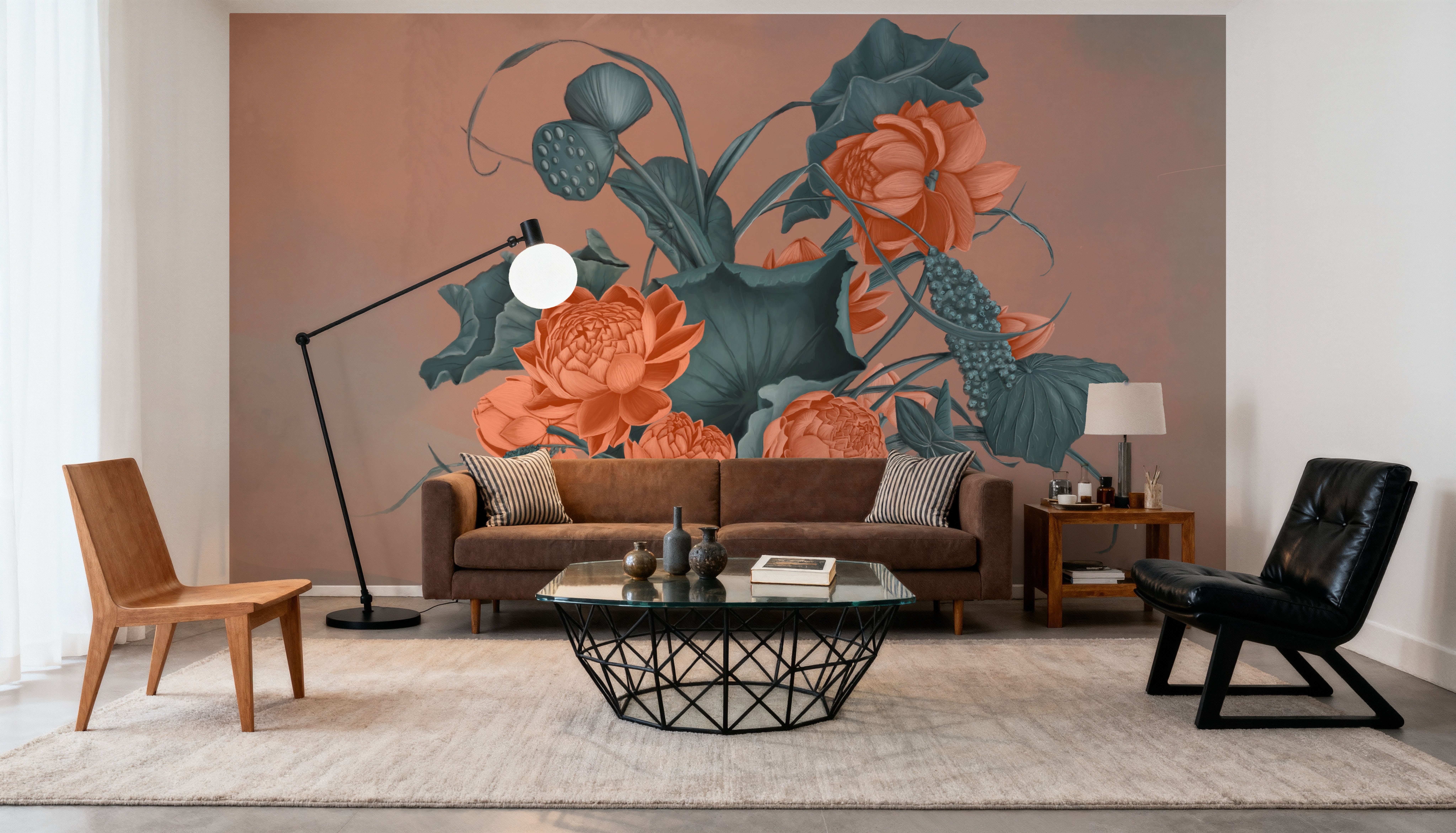 Humble Blooms - Peach and Teal