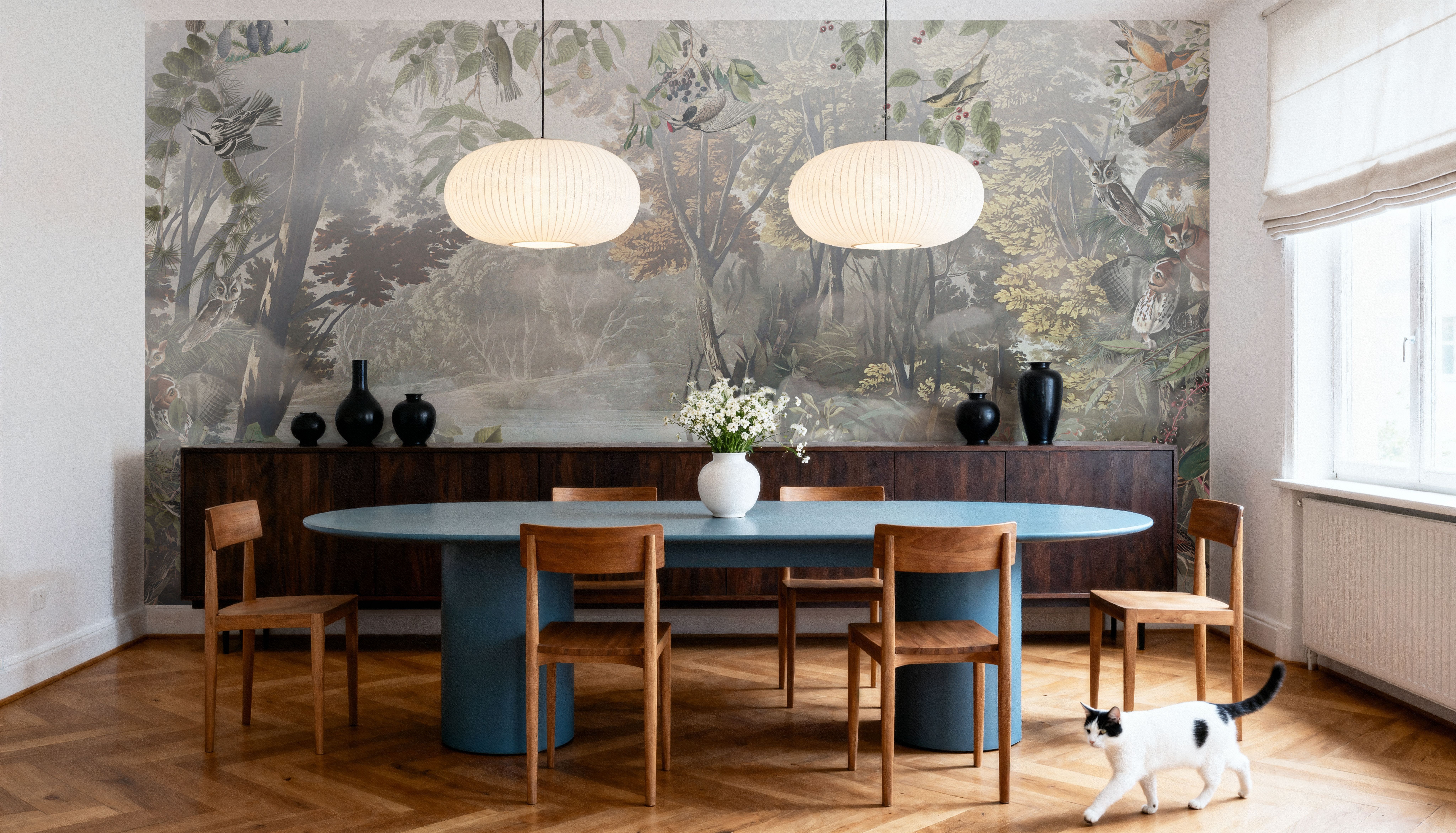 Hidden Land Scenery Collage, Neutral, Wallpaper