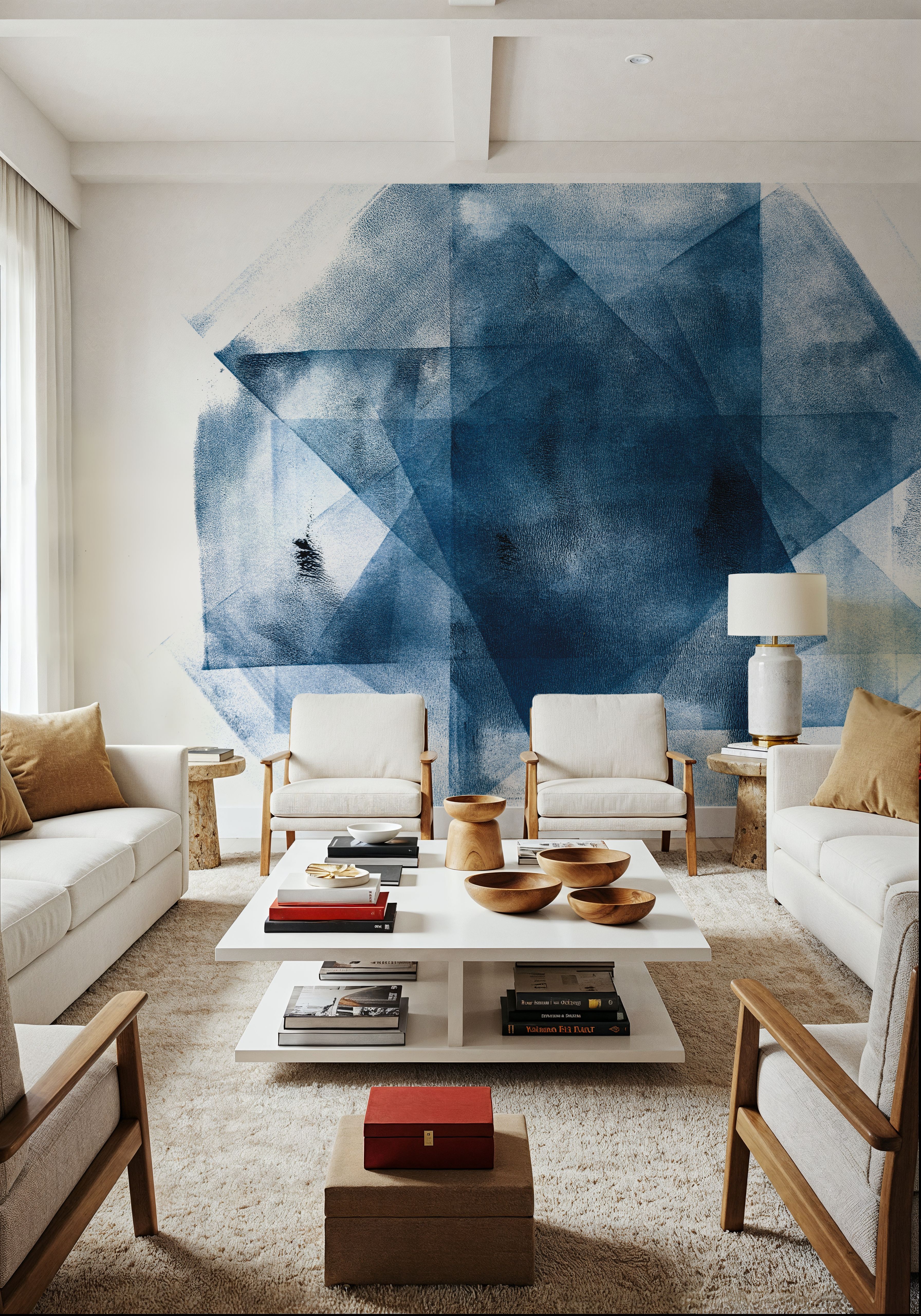 Blue Geometric Abstract Star