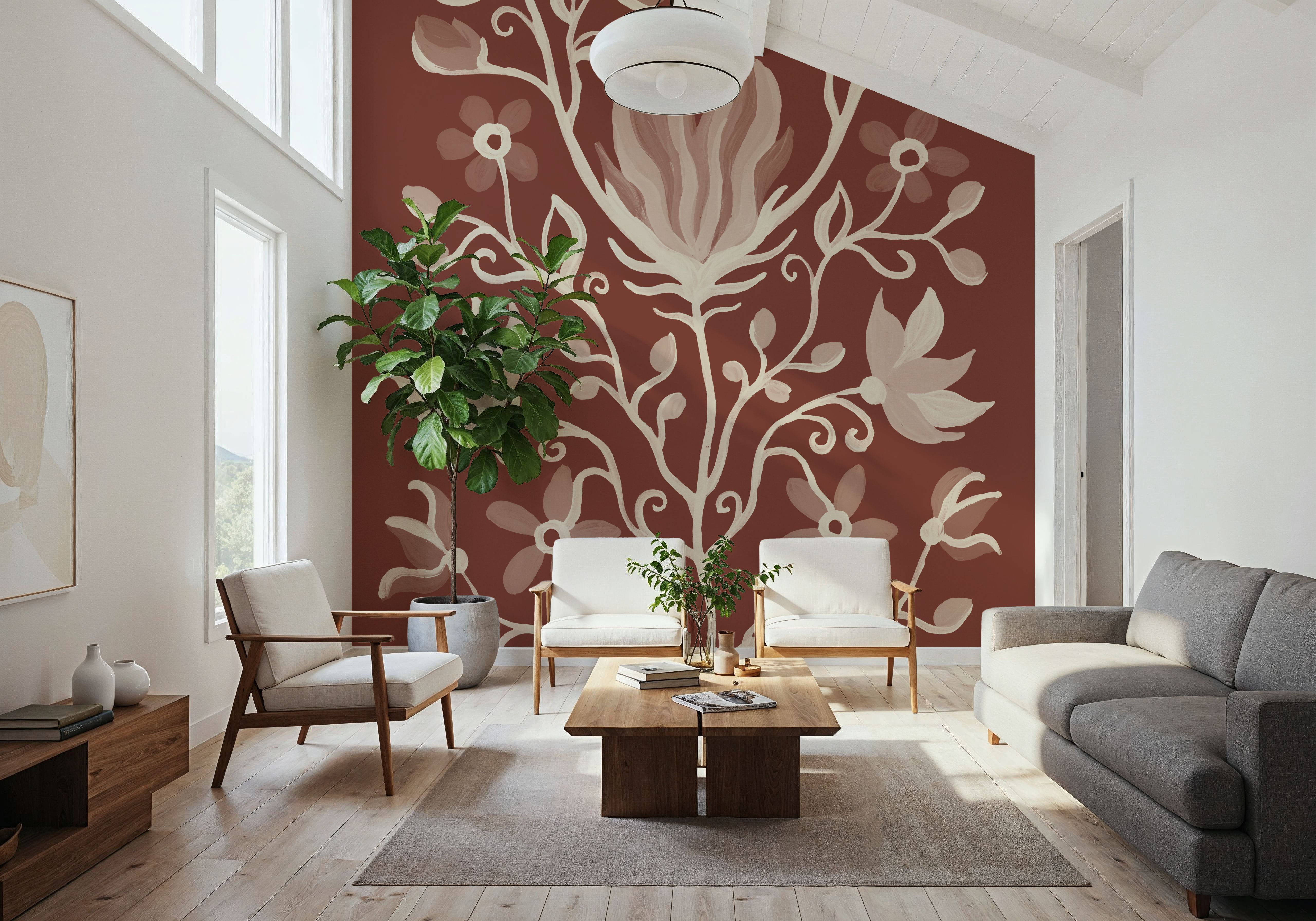 Illuminated Floral II, Wallpaper