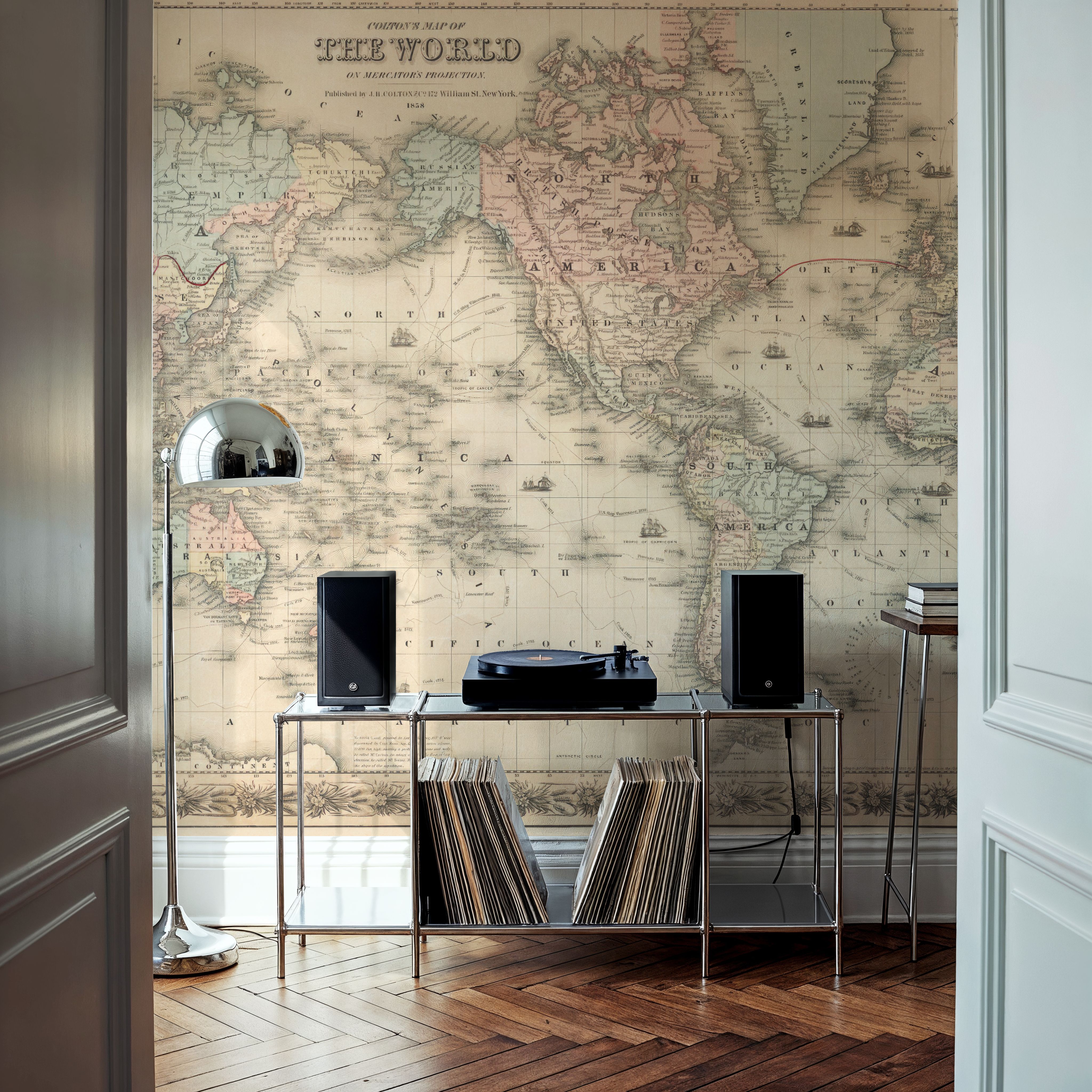 Colton's World Map 1858