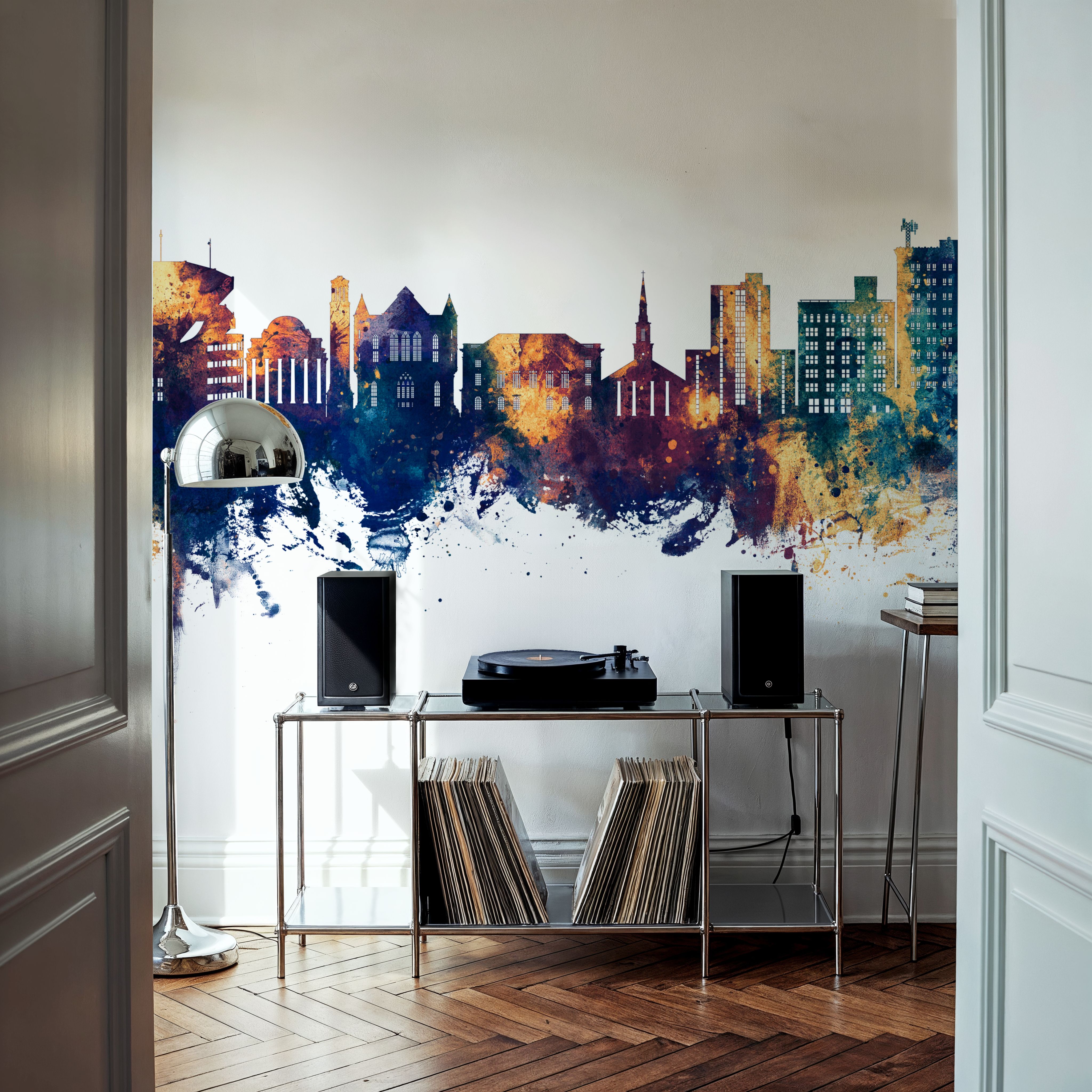 Tuscaloosa Alabama Skyline Blue & Bronze