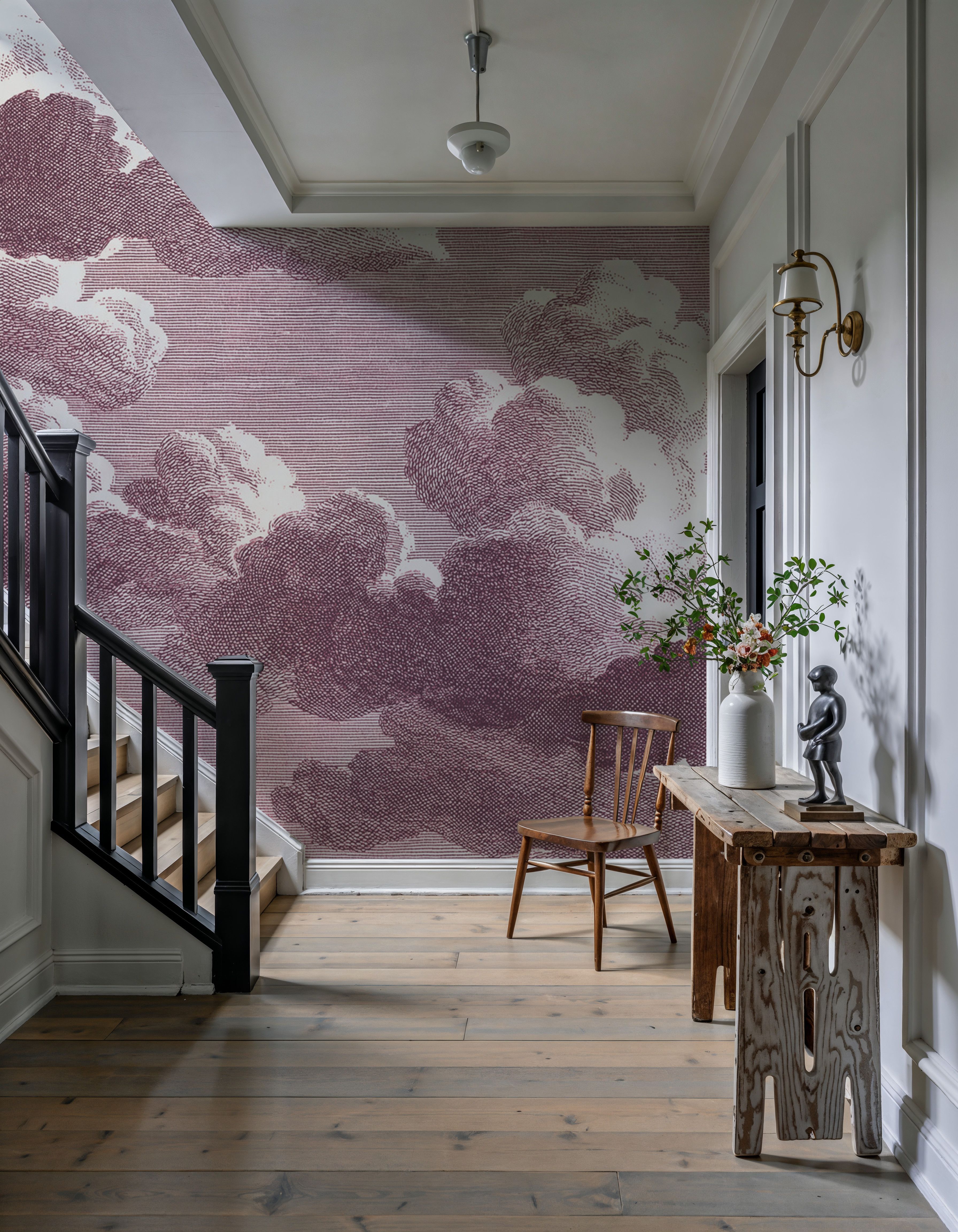 Intaglio Clouds, Burgundy