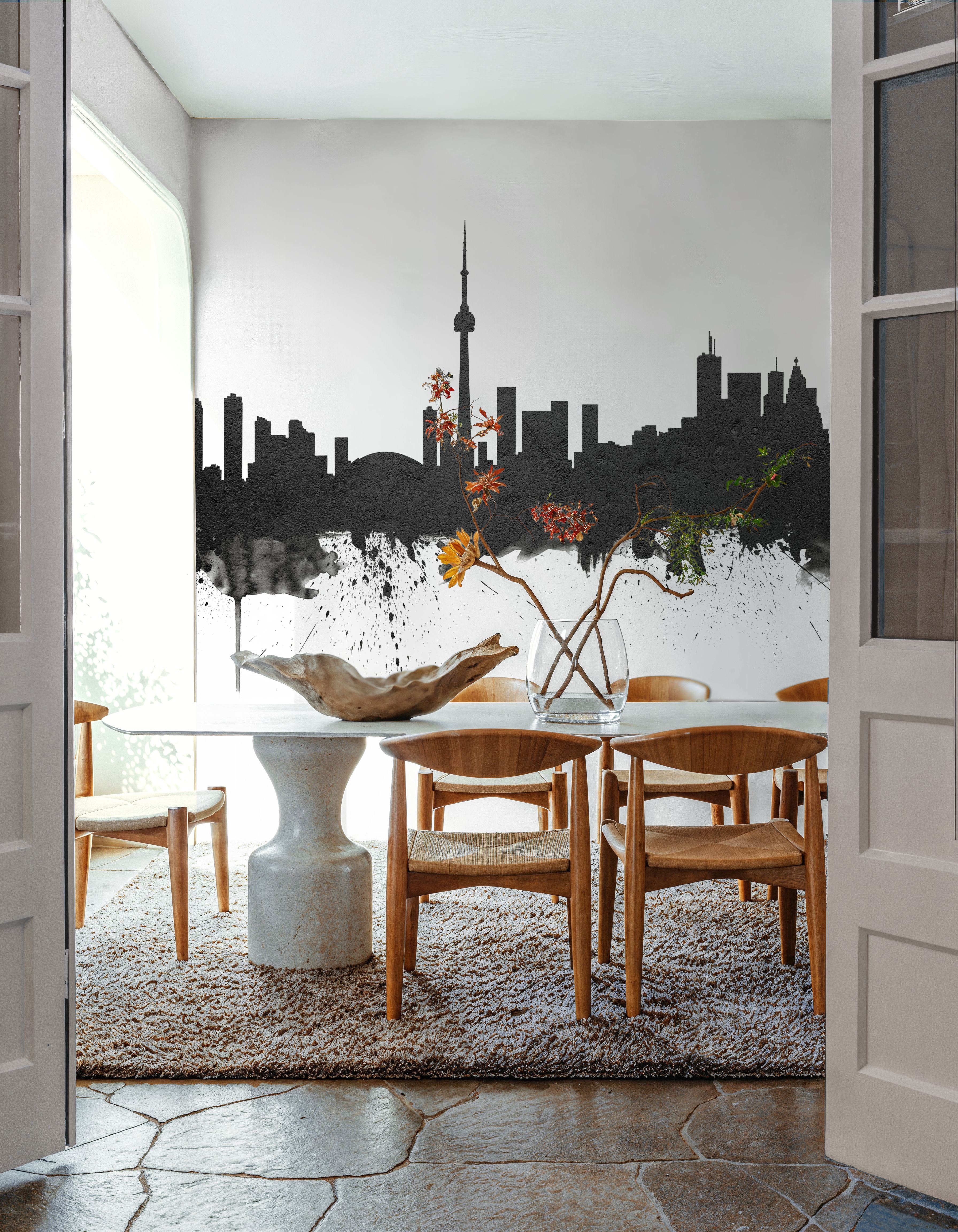 Toronto Canada Skyline Black & White