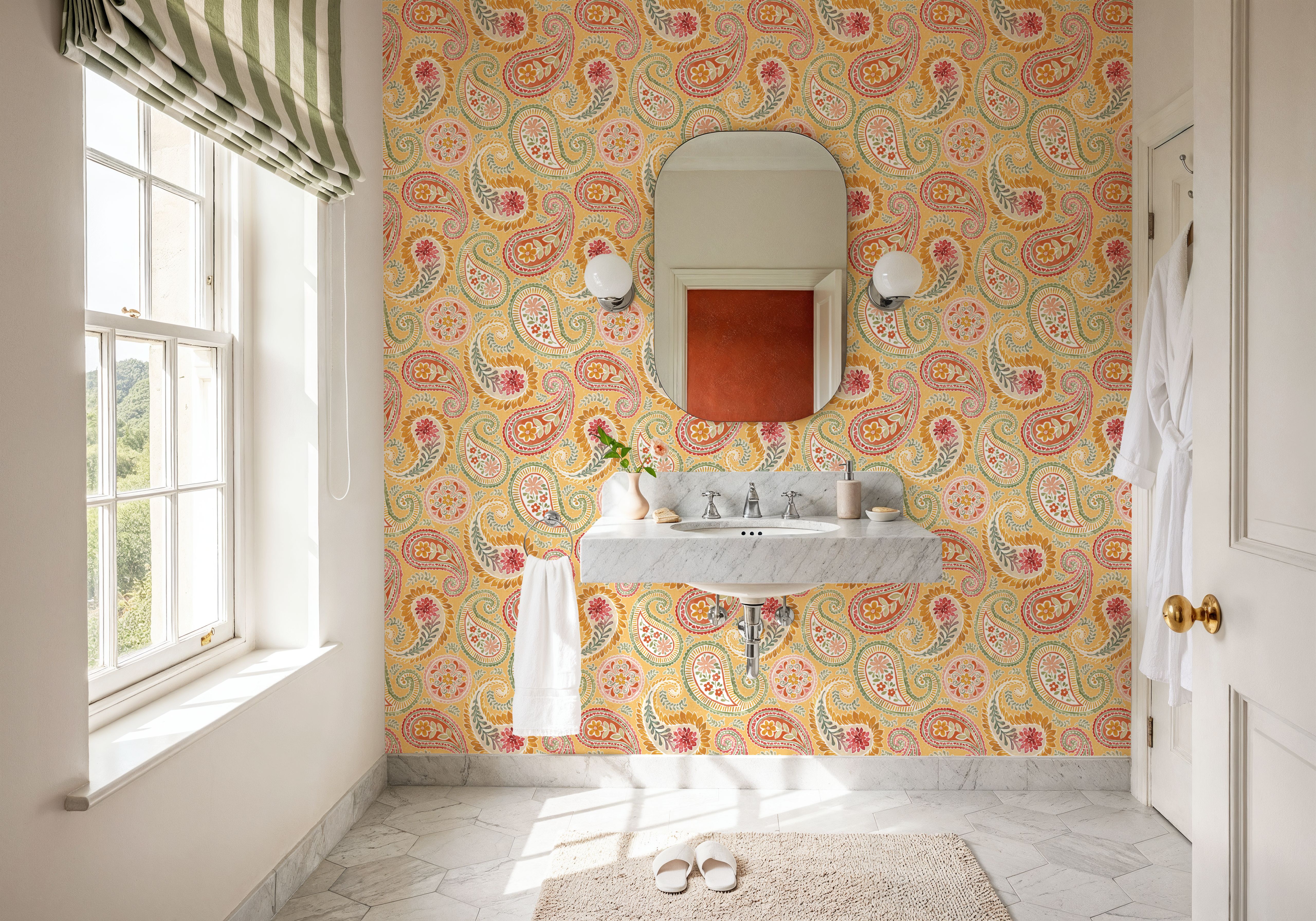 Harvest Paisley Yellow