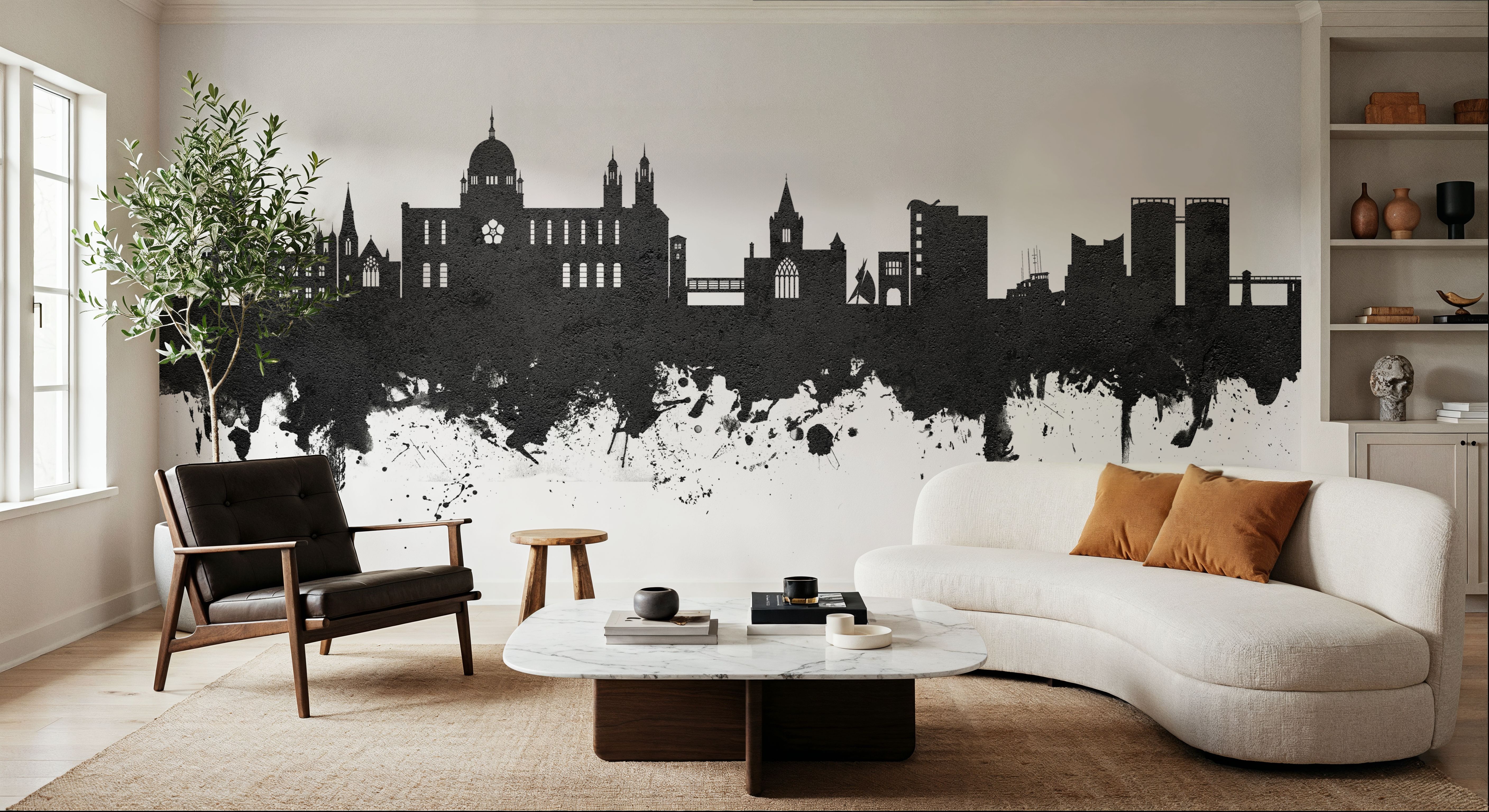 Galway Ireland Skyline Black & White