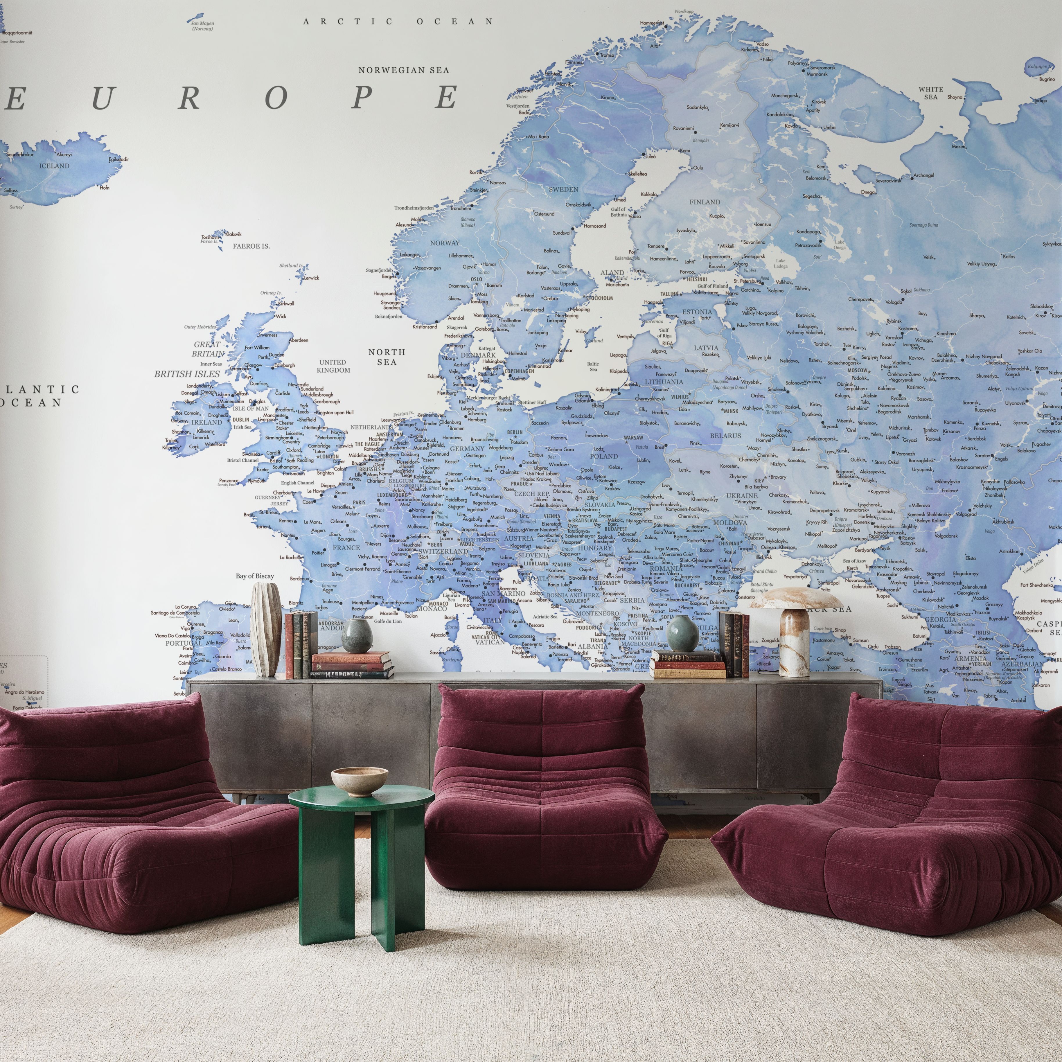 Europe Map Detailed - Josiah