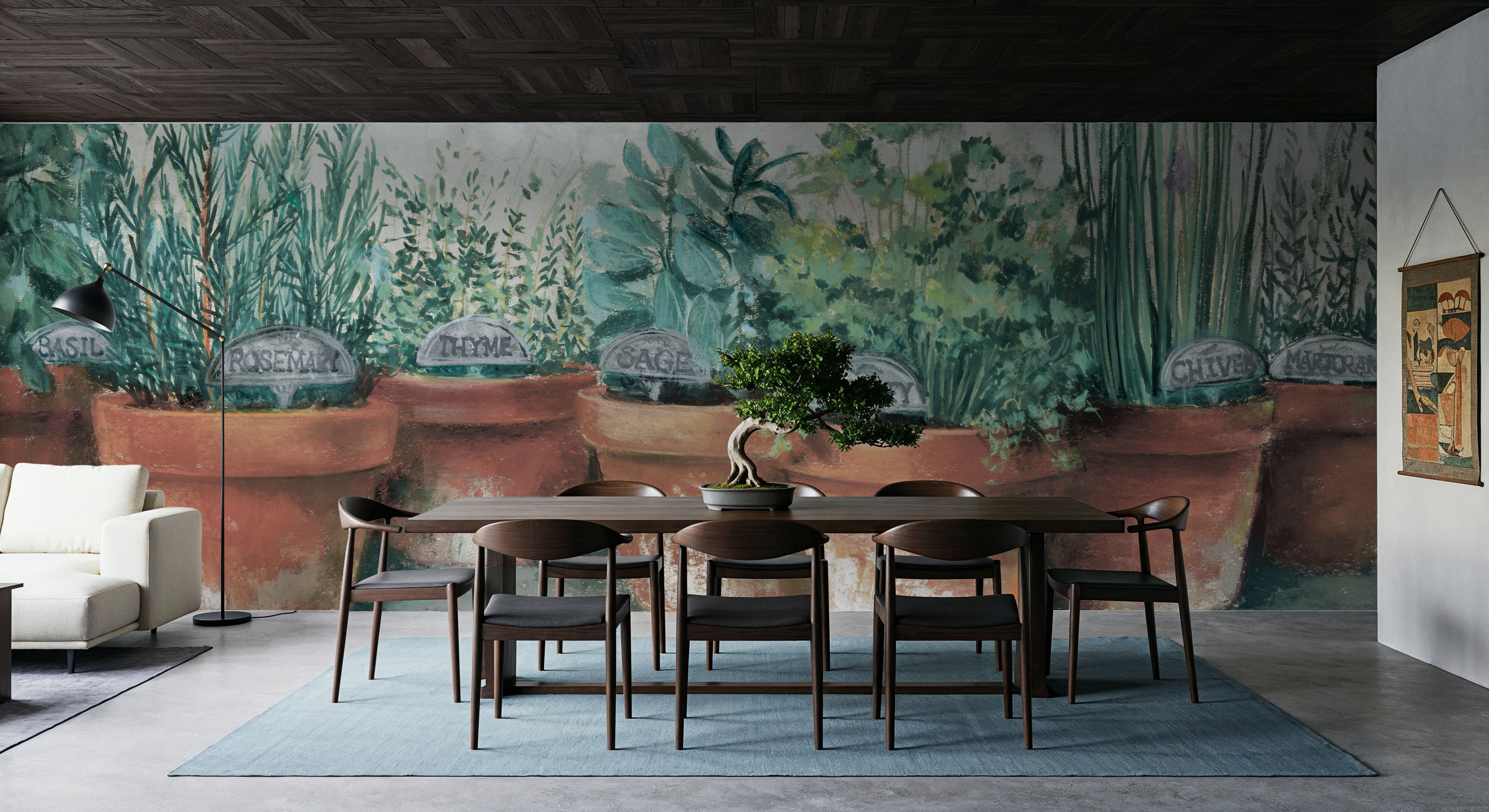 Pots of Herbs II Cottage