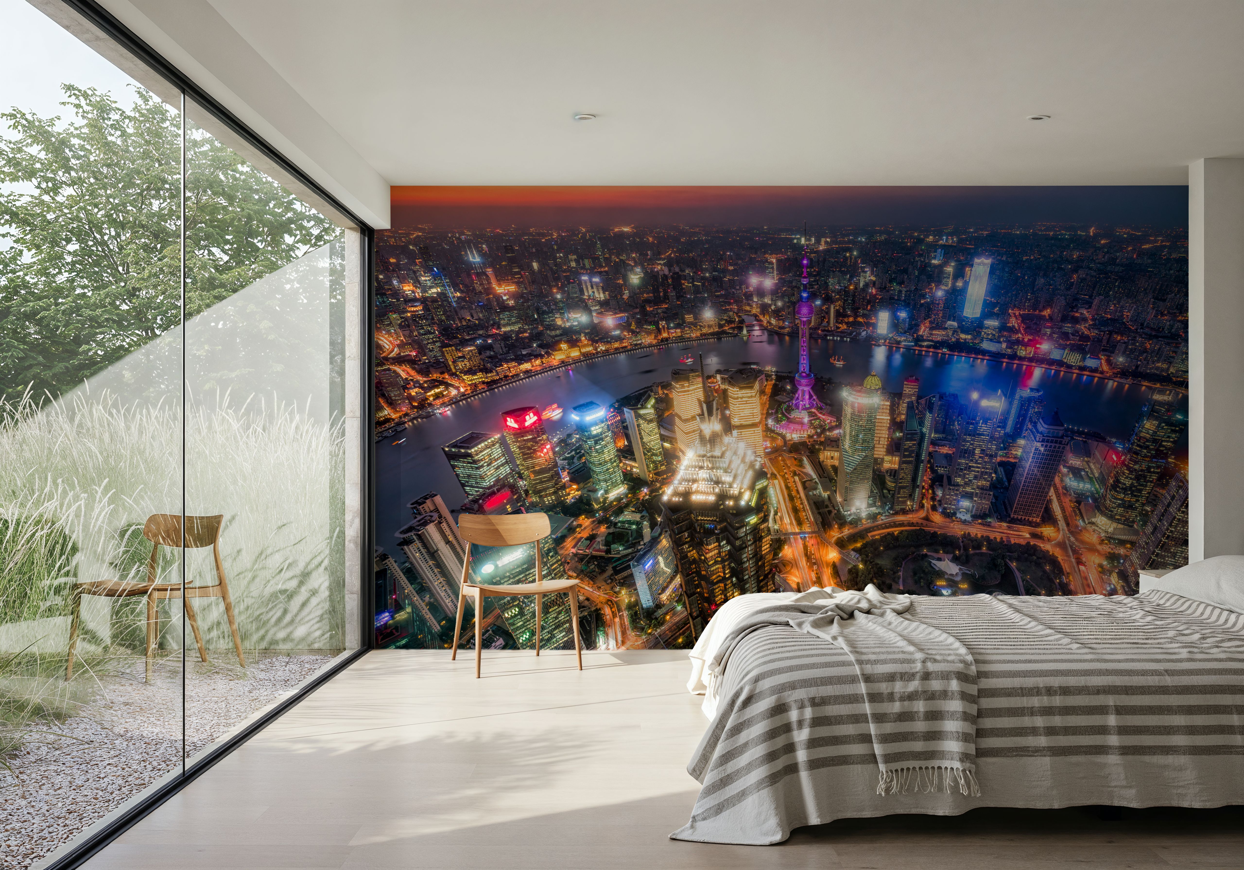 Pudong at Night, Tapet