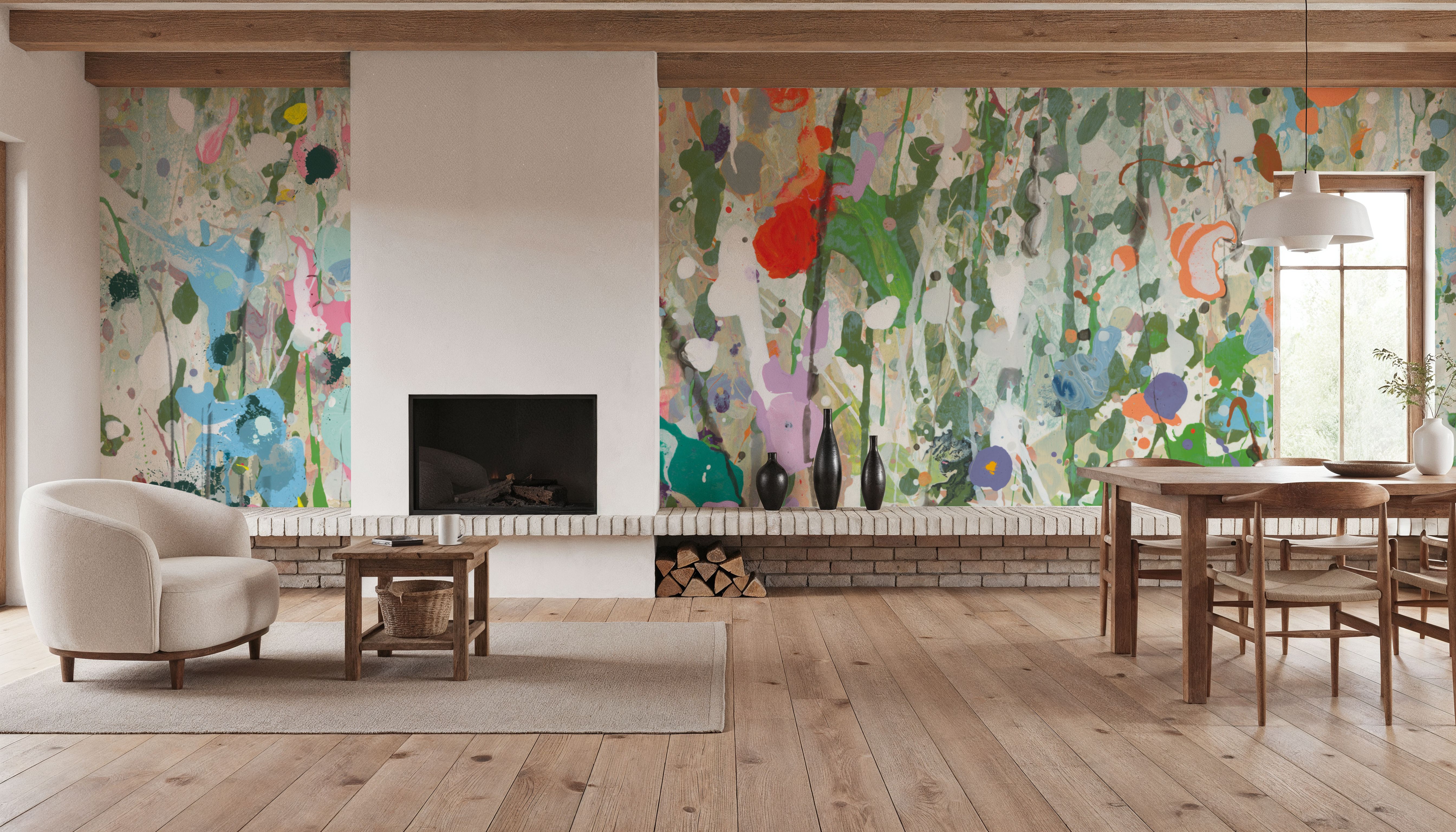 Graffiti Garden Splash, Papel pintado