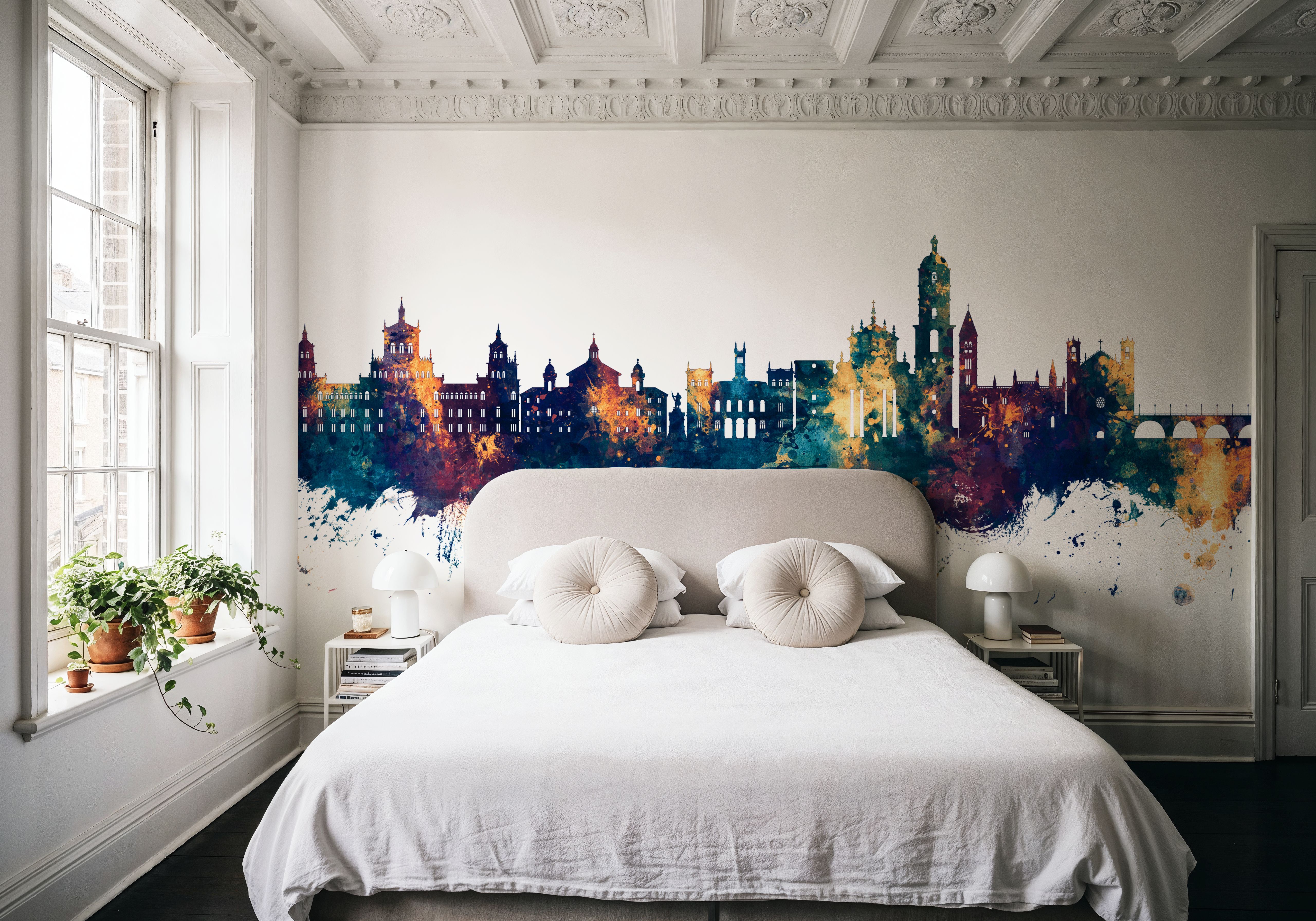 Valladolid Spain Skyline Blue & Bronze