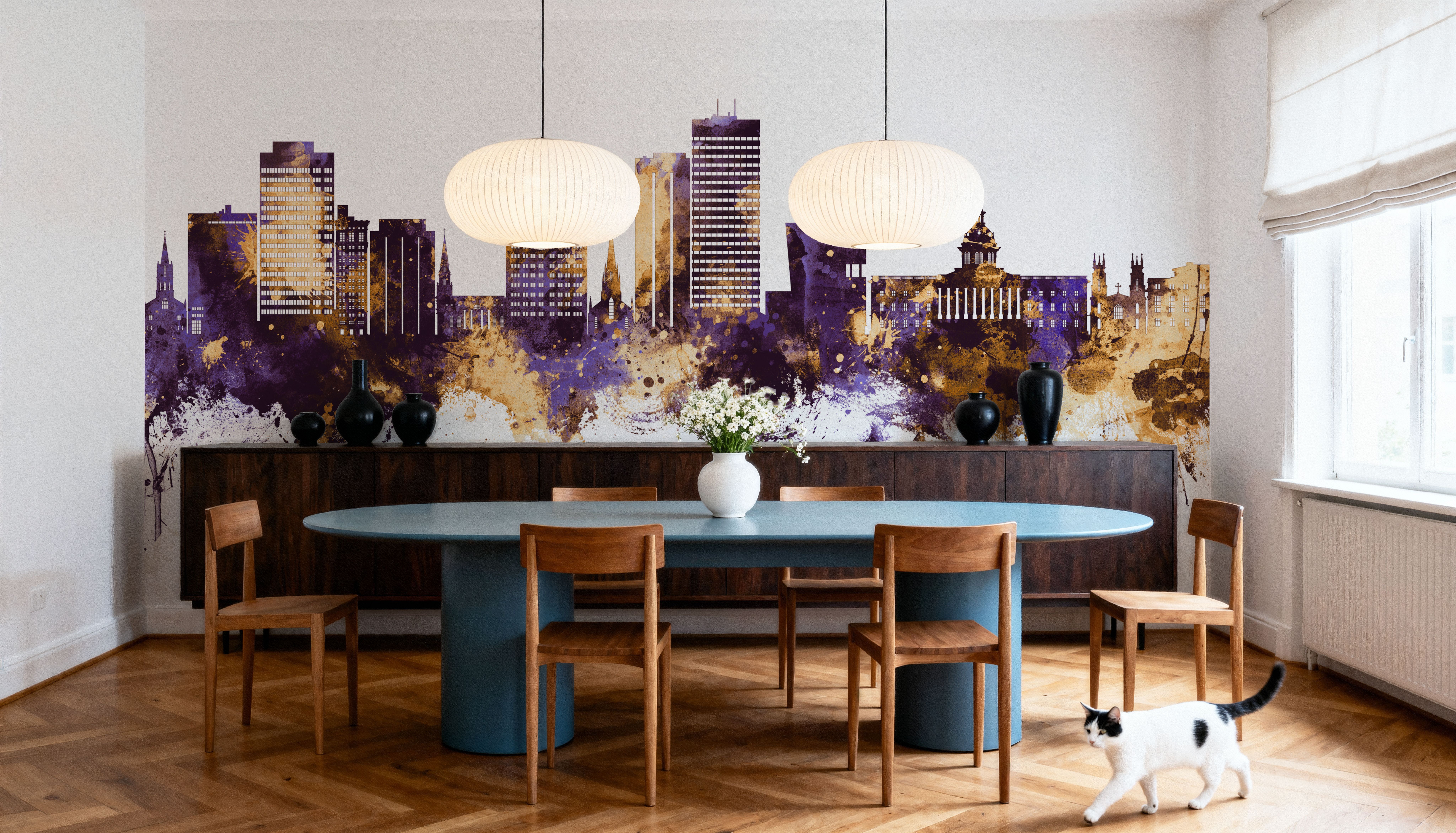 Columbia South Carolina Skyline Purple & Gold