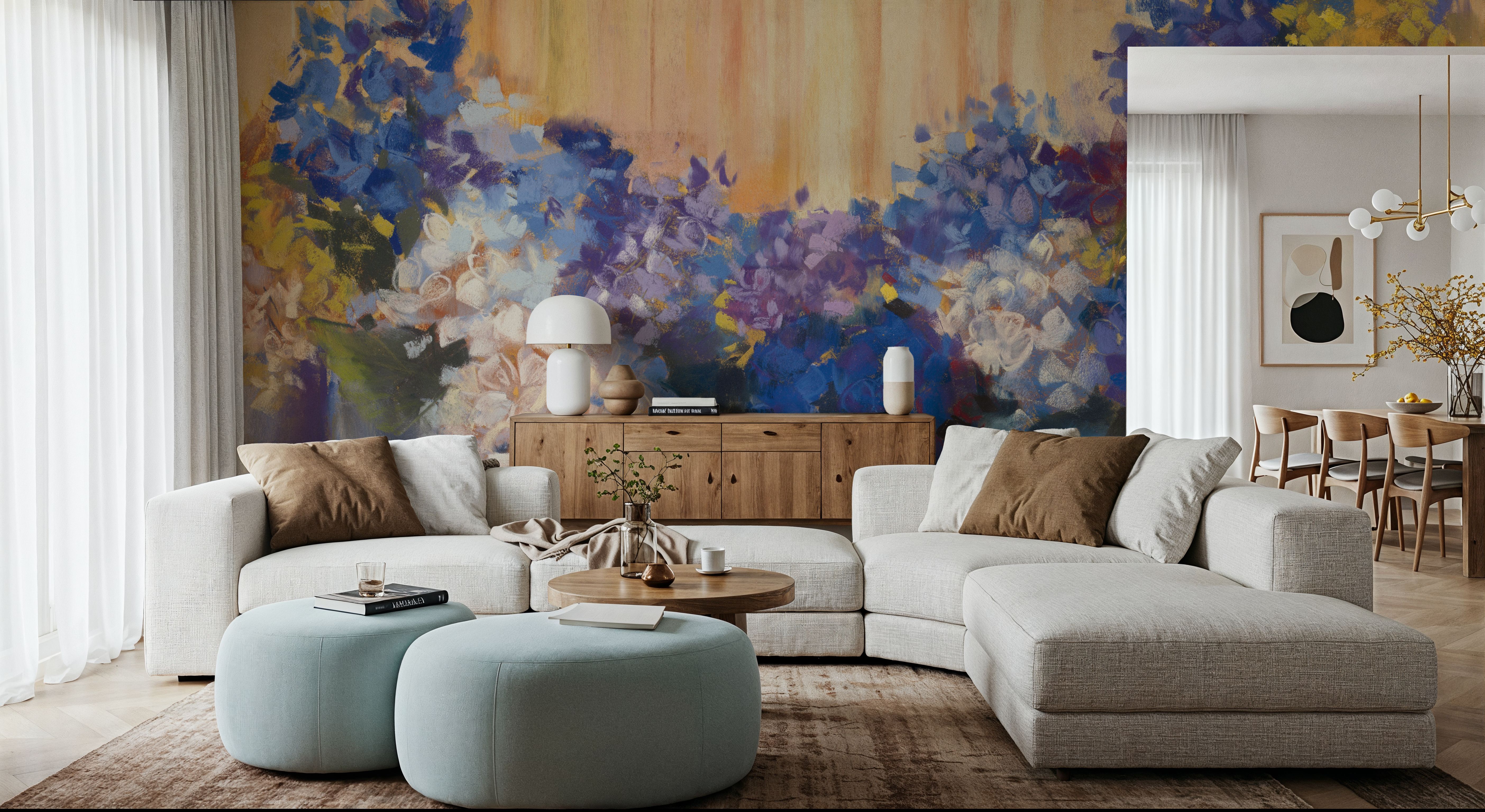 Country Hydrangea, Behang