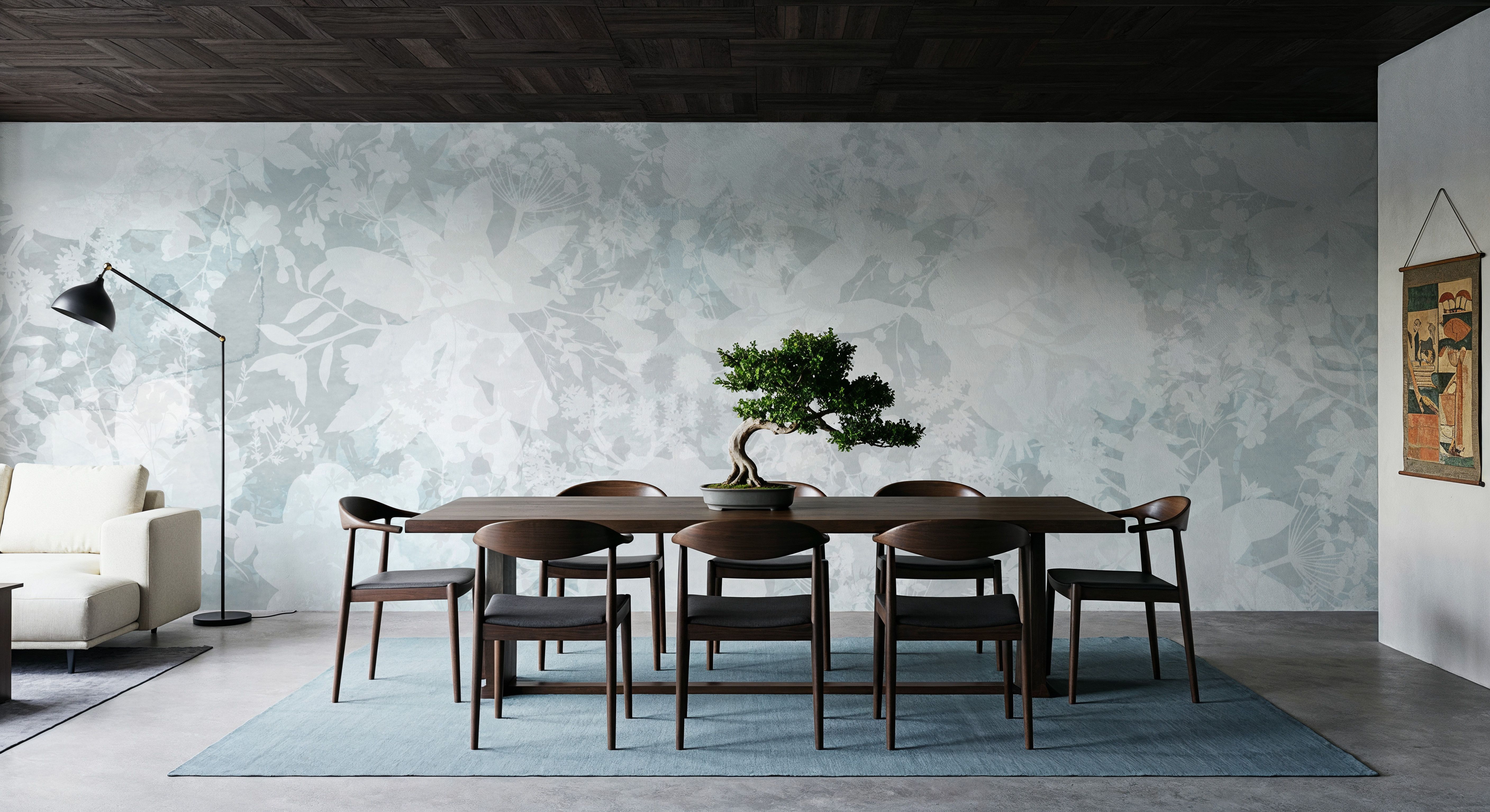 Flower Silhouette Blue