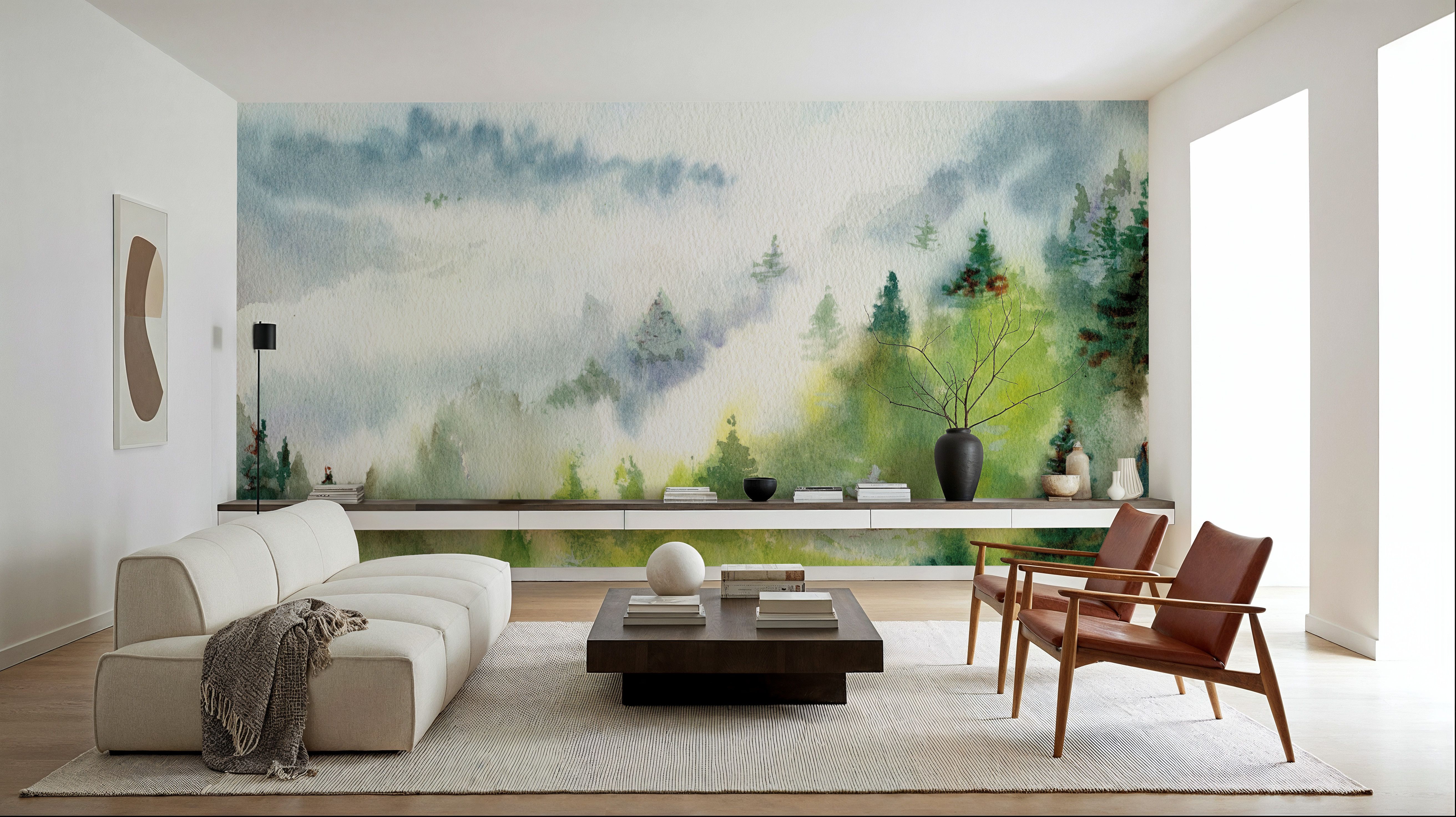 Watercolor Evergreen