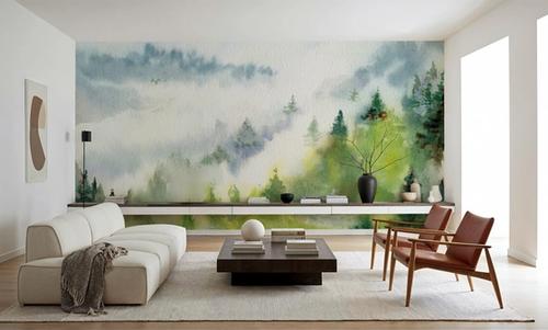 Watercolor Evergreen