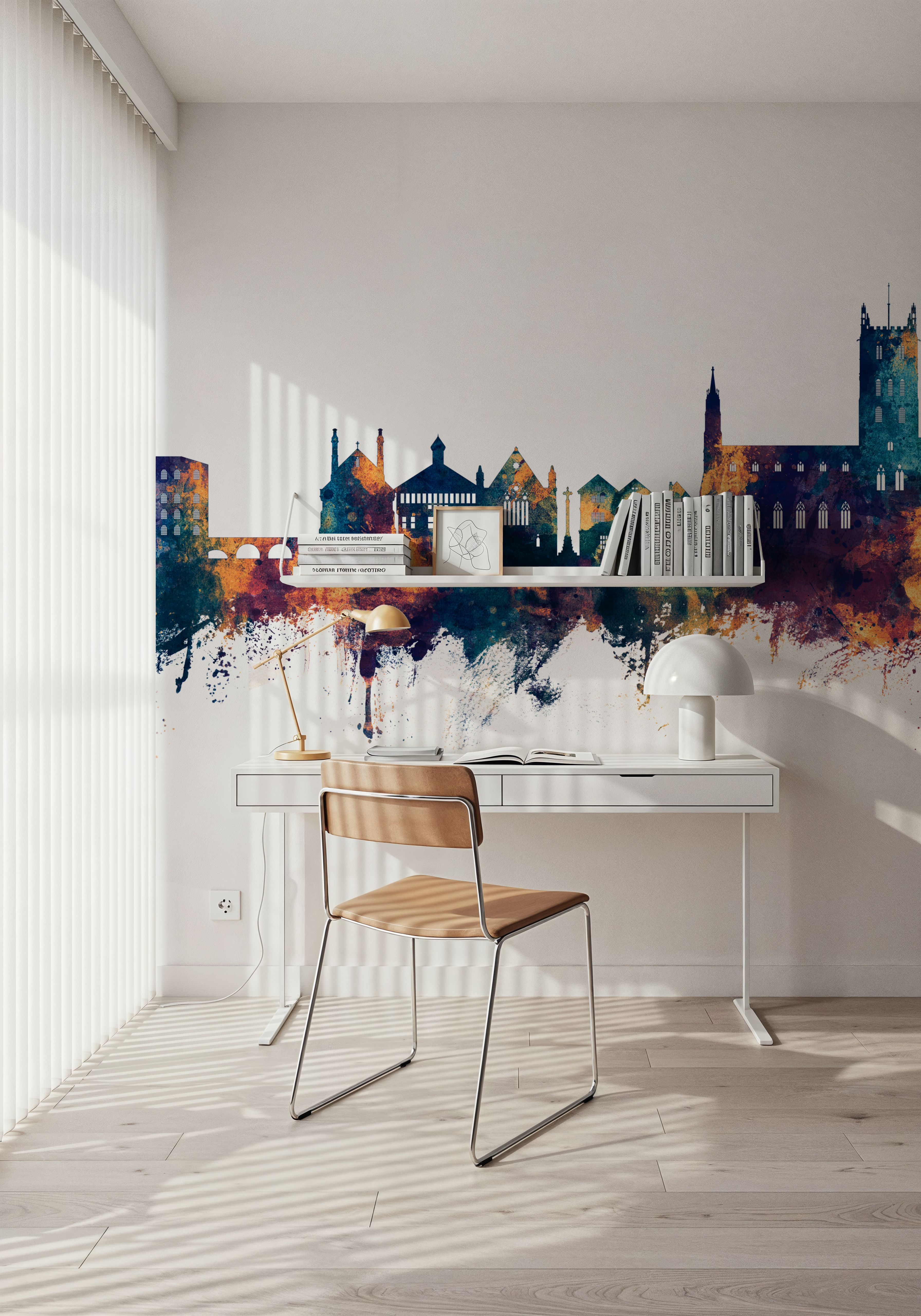 Tewkesbury England Skyline Blue & Bronze