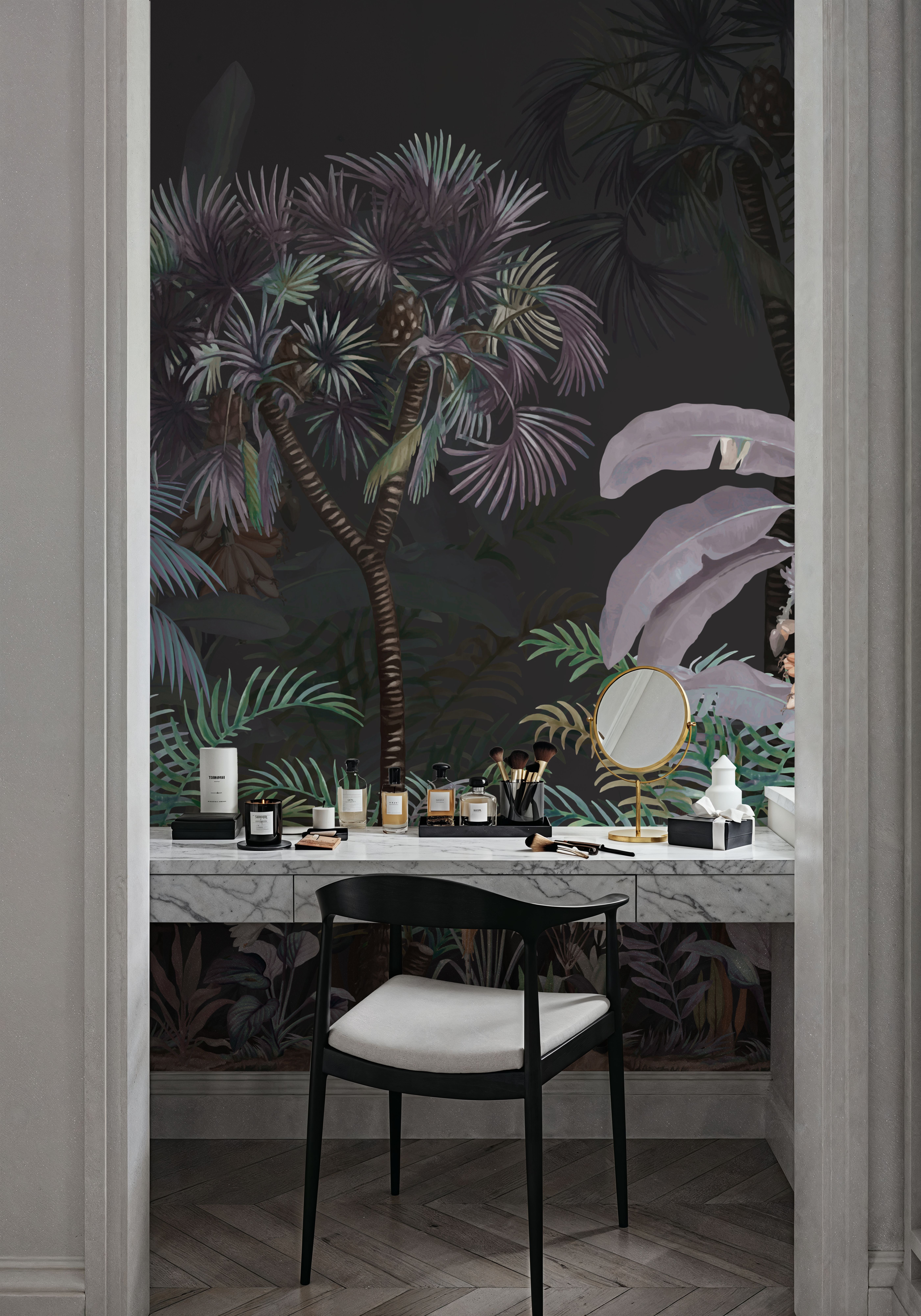 Tropical Forest Strolls Dark Green