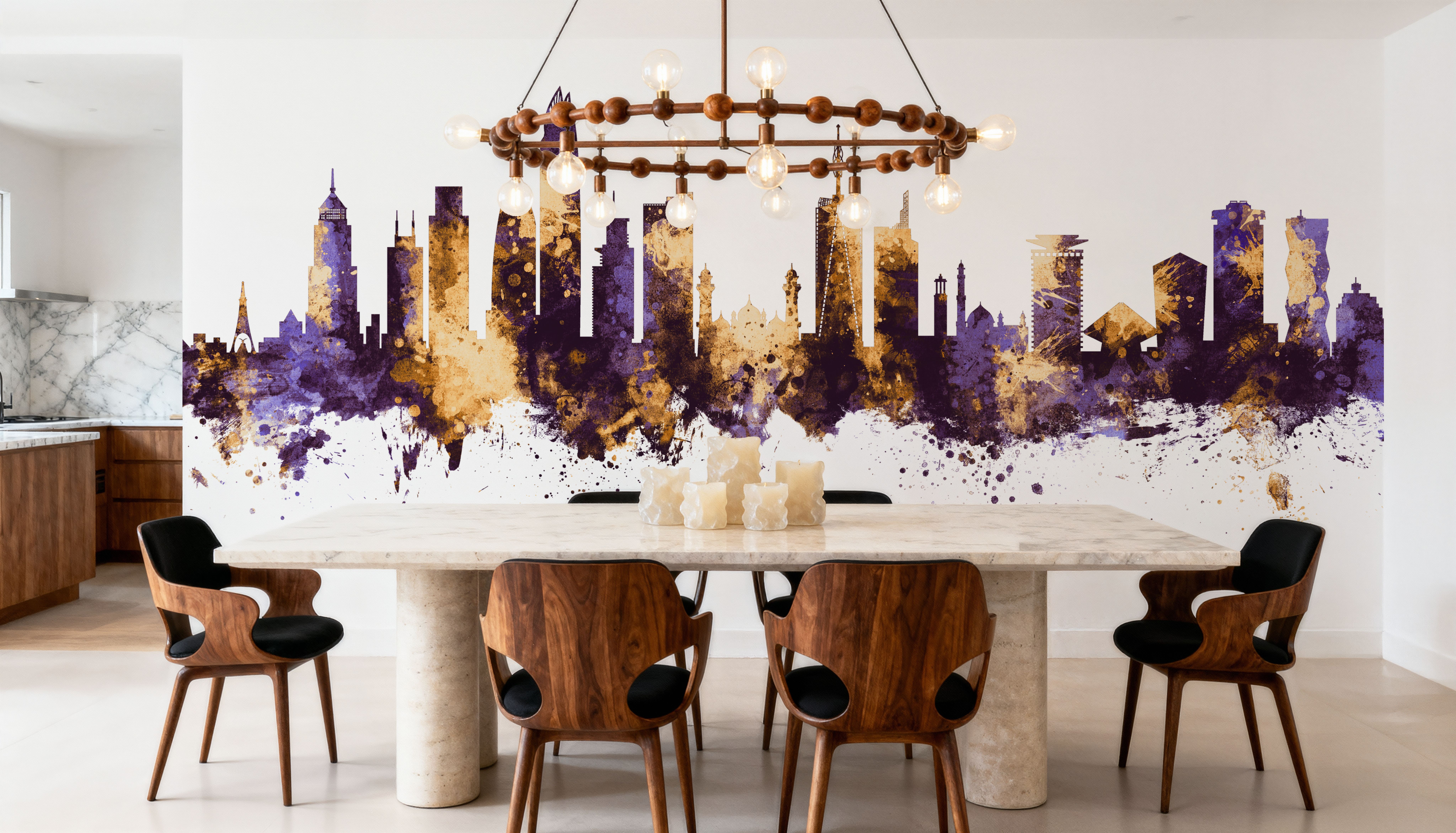 Nairobi Kenya Skyline Purple & Gold