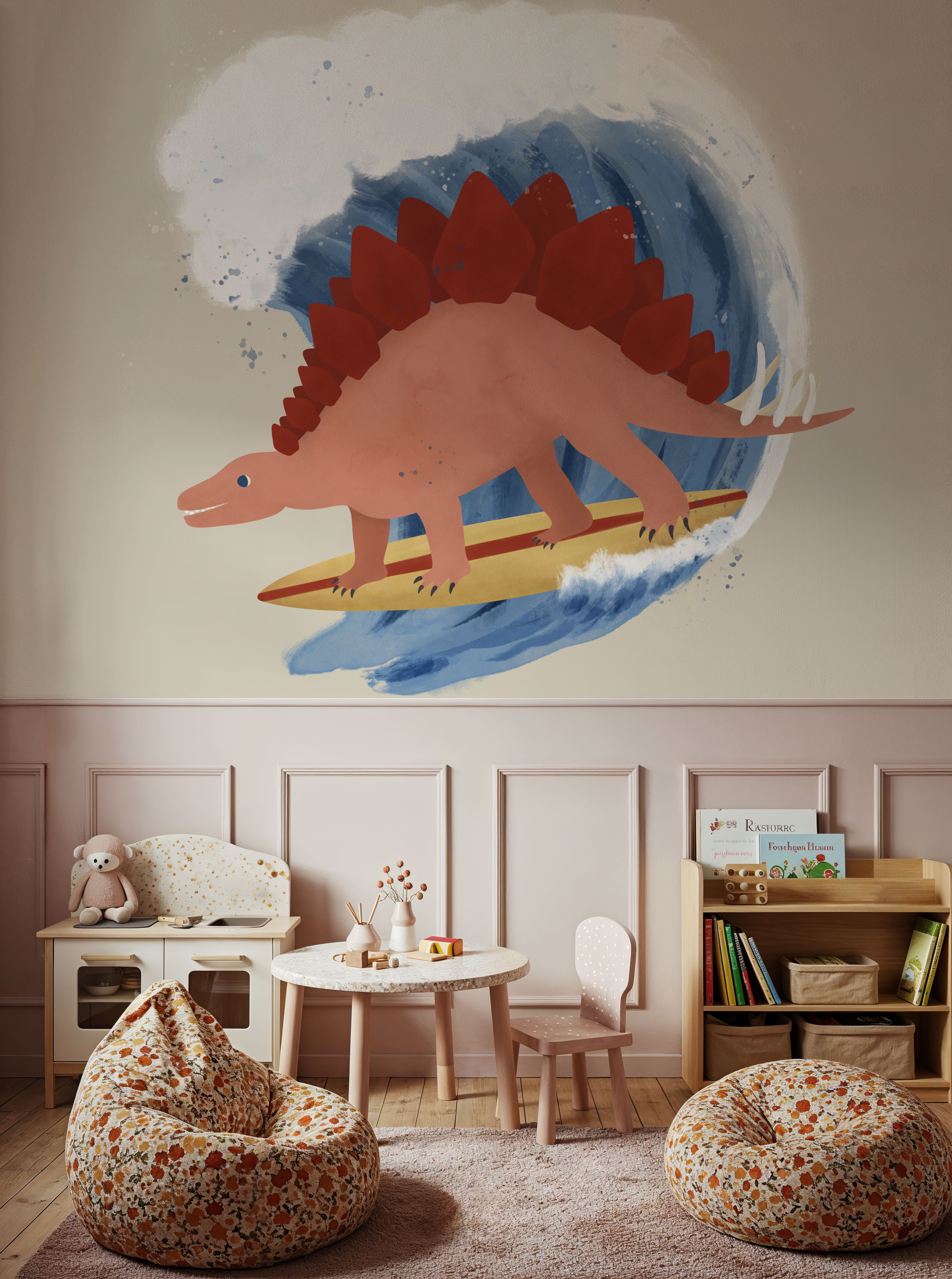 Surfing Stegosaurus