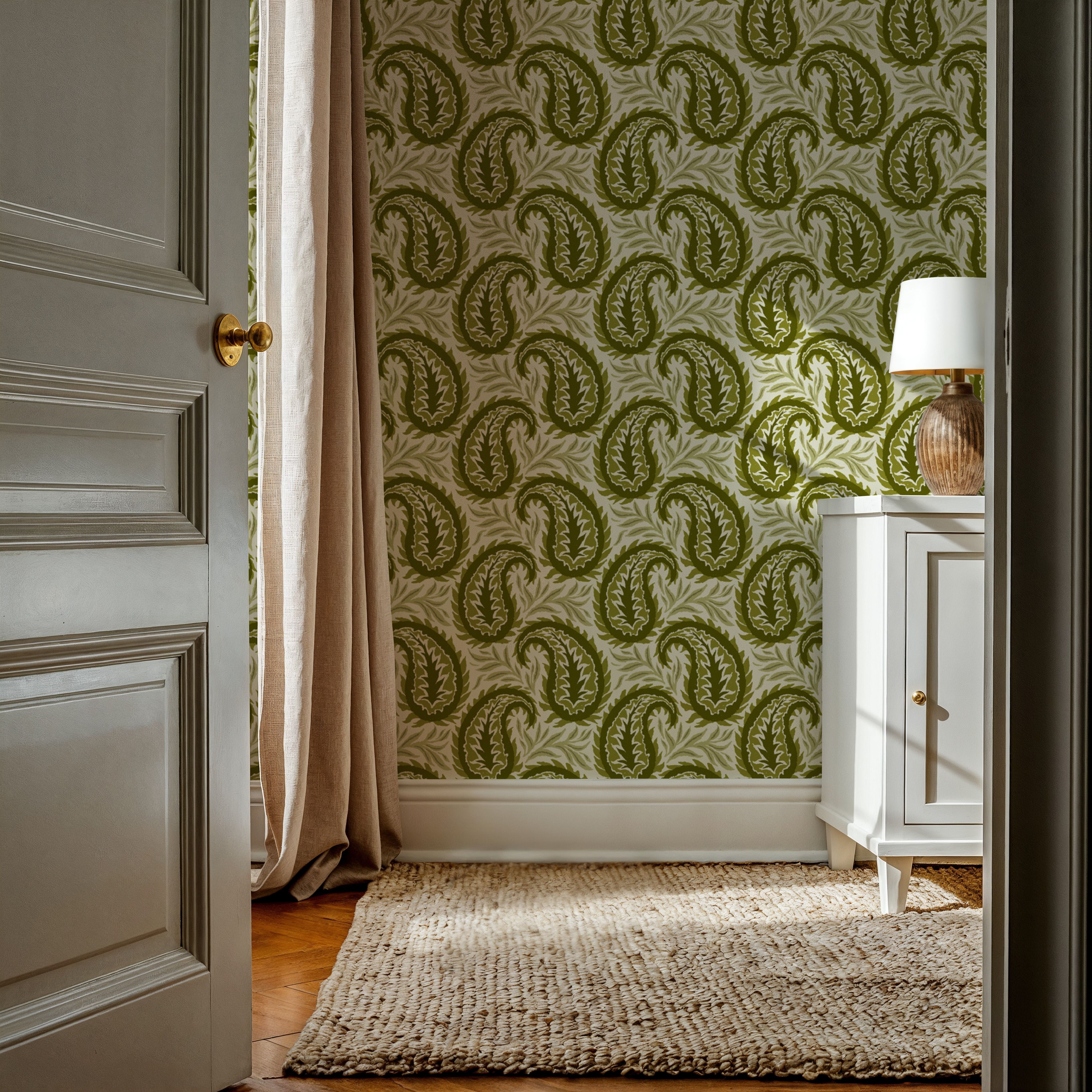 Botanical Paisley, Olive, Tapety