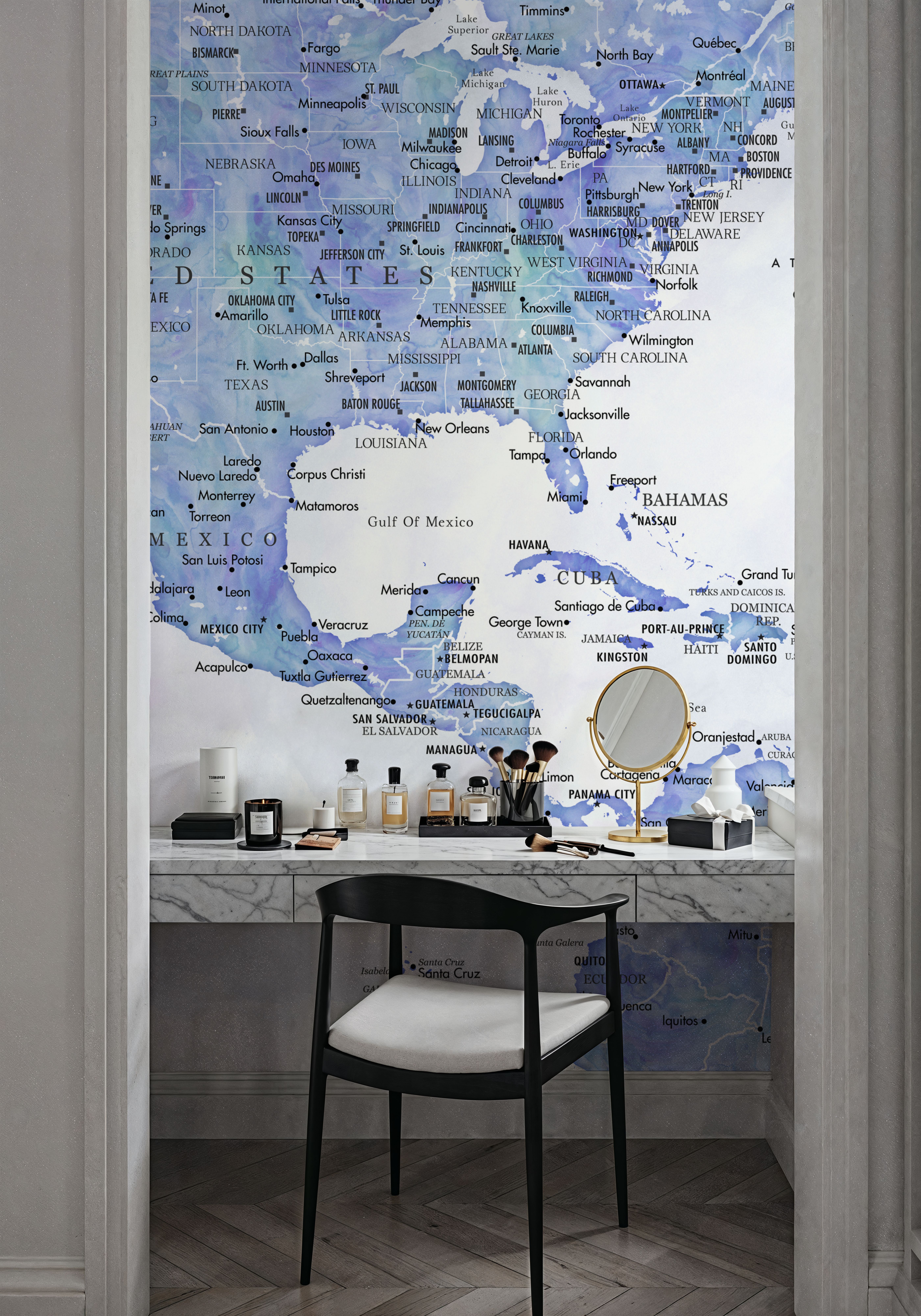 US Mexico Caribbean Map - Isidora Wash