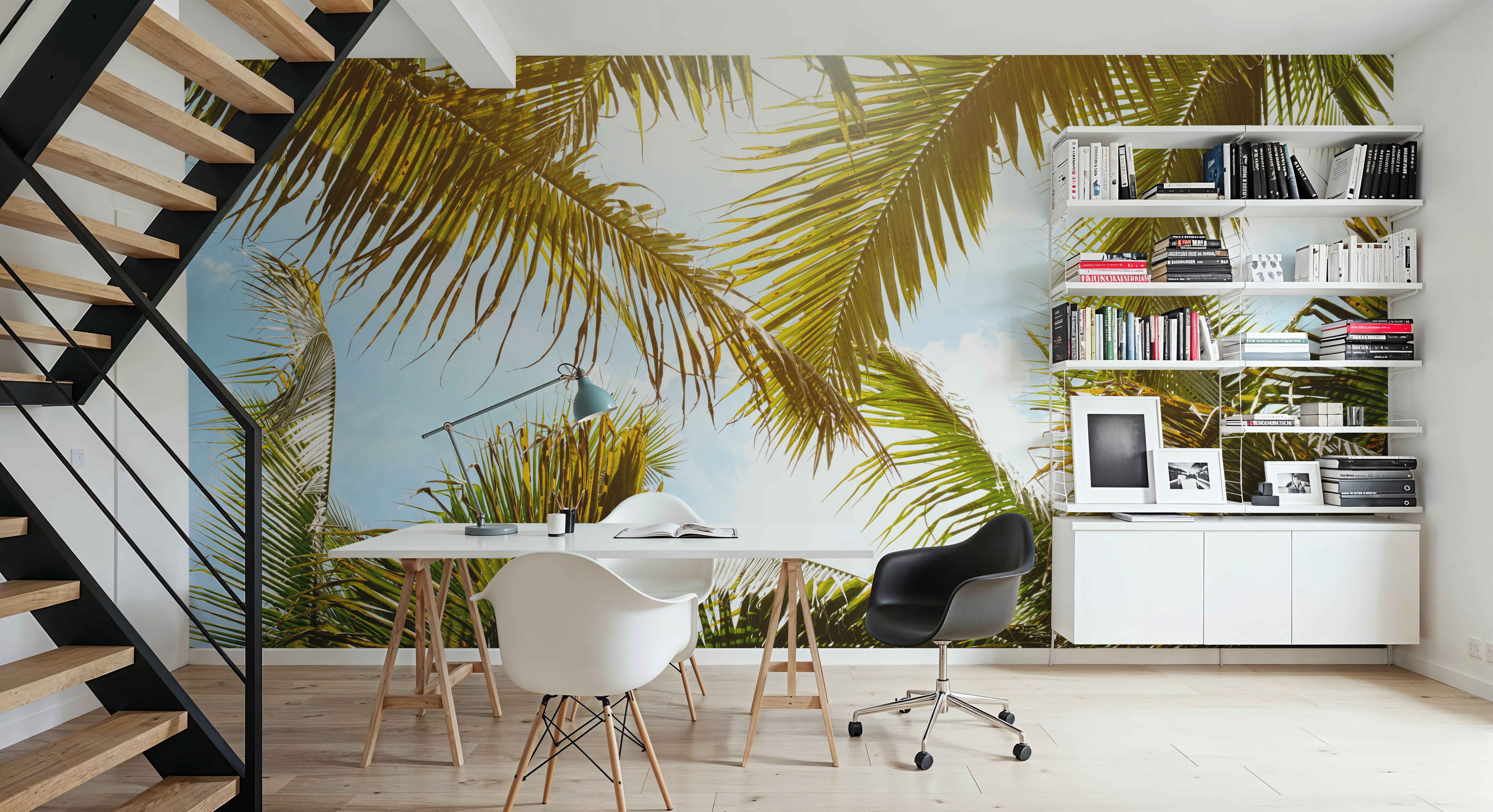 Looking Through Palm Leaves, Wallpaper