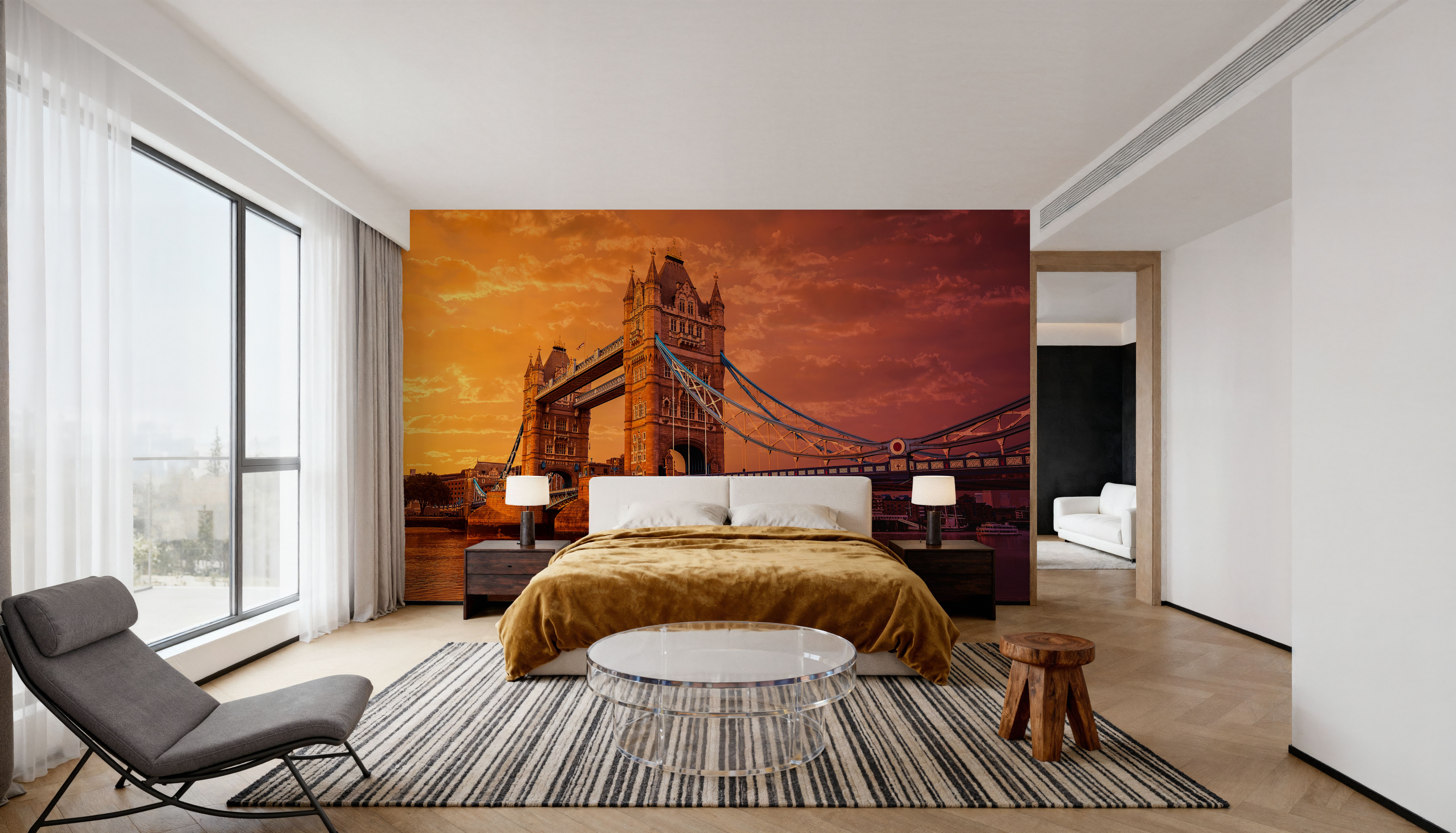 London Bridge Sunset, Behang