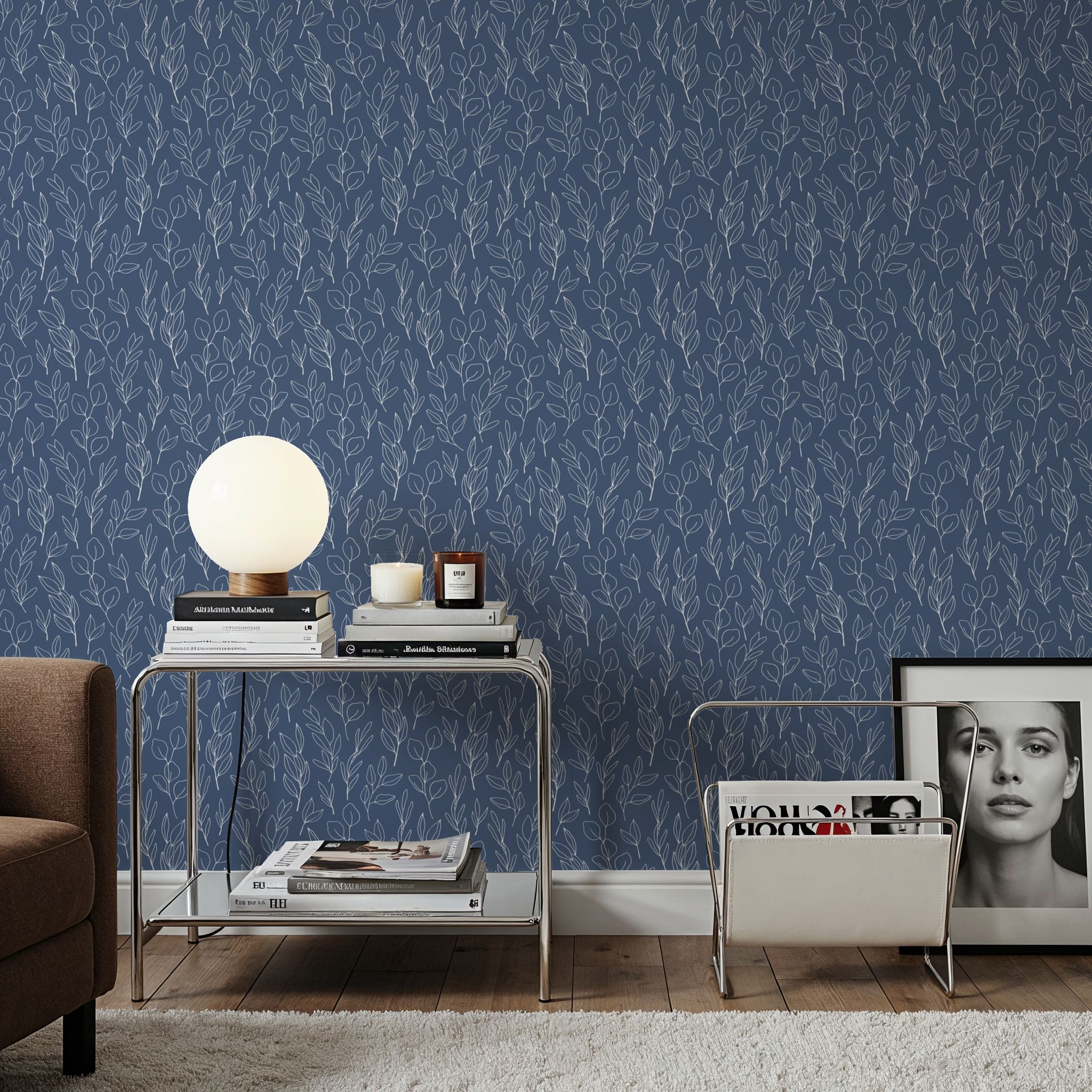 Sprigs On Blue