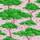 Tree Canopy, Emerald on Pink